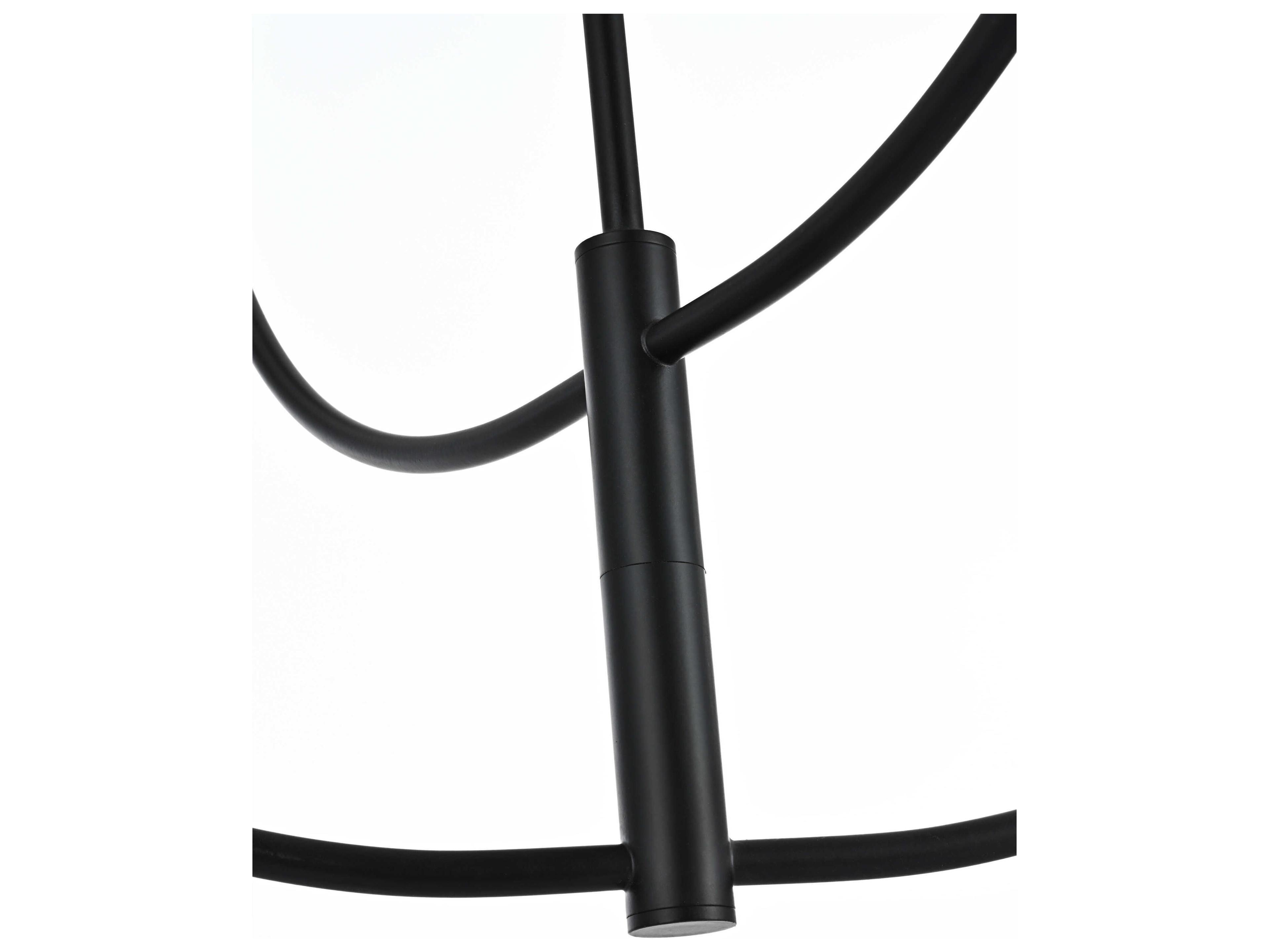 Elegant Lighting Nyomi 4-Light Black Globe Chandelier