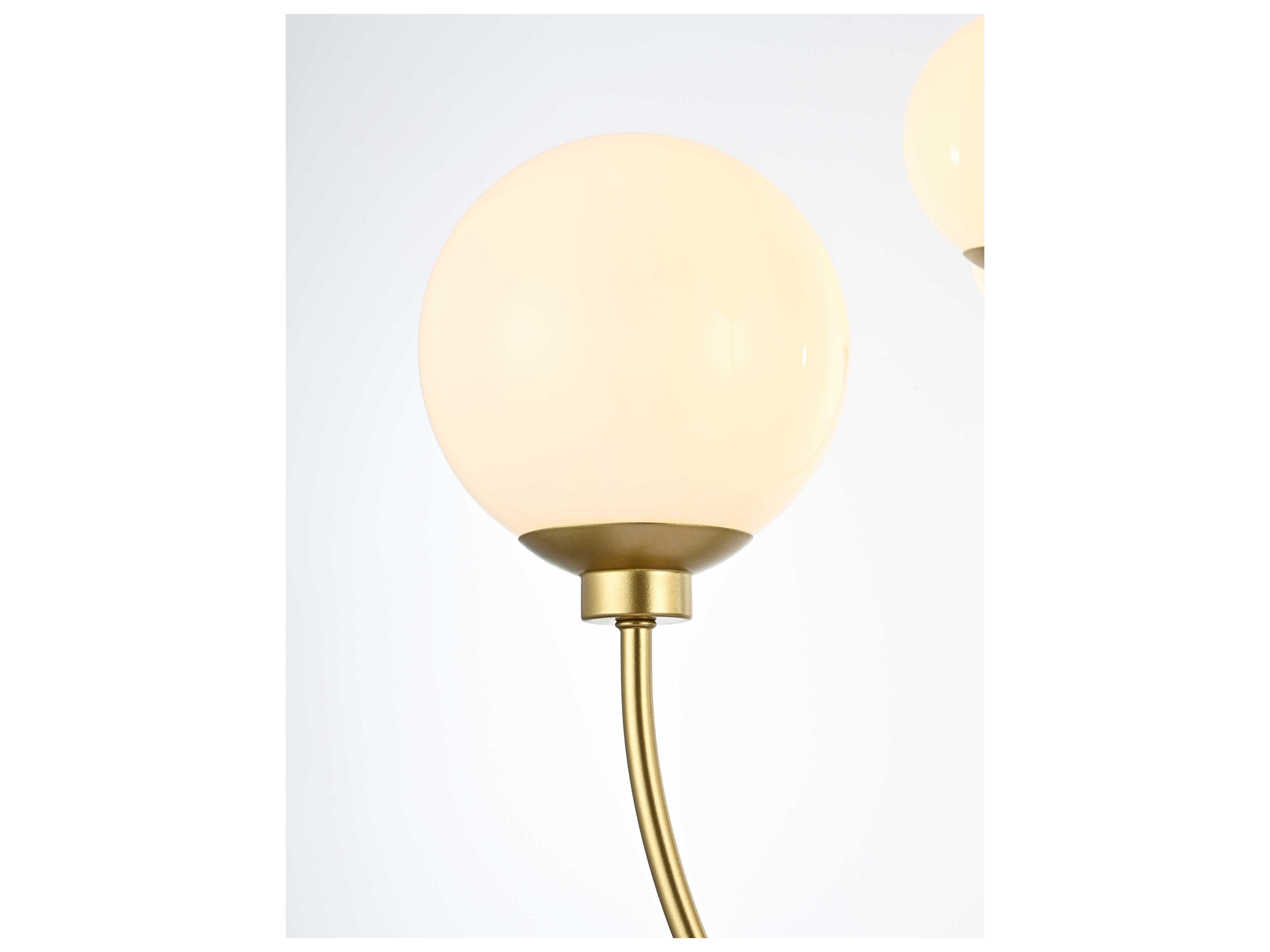 Elegant Lighting Nyomi 4-Light Brass Globe Chandelier