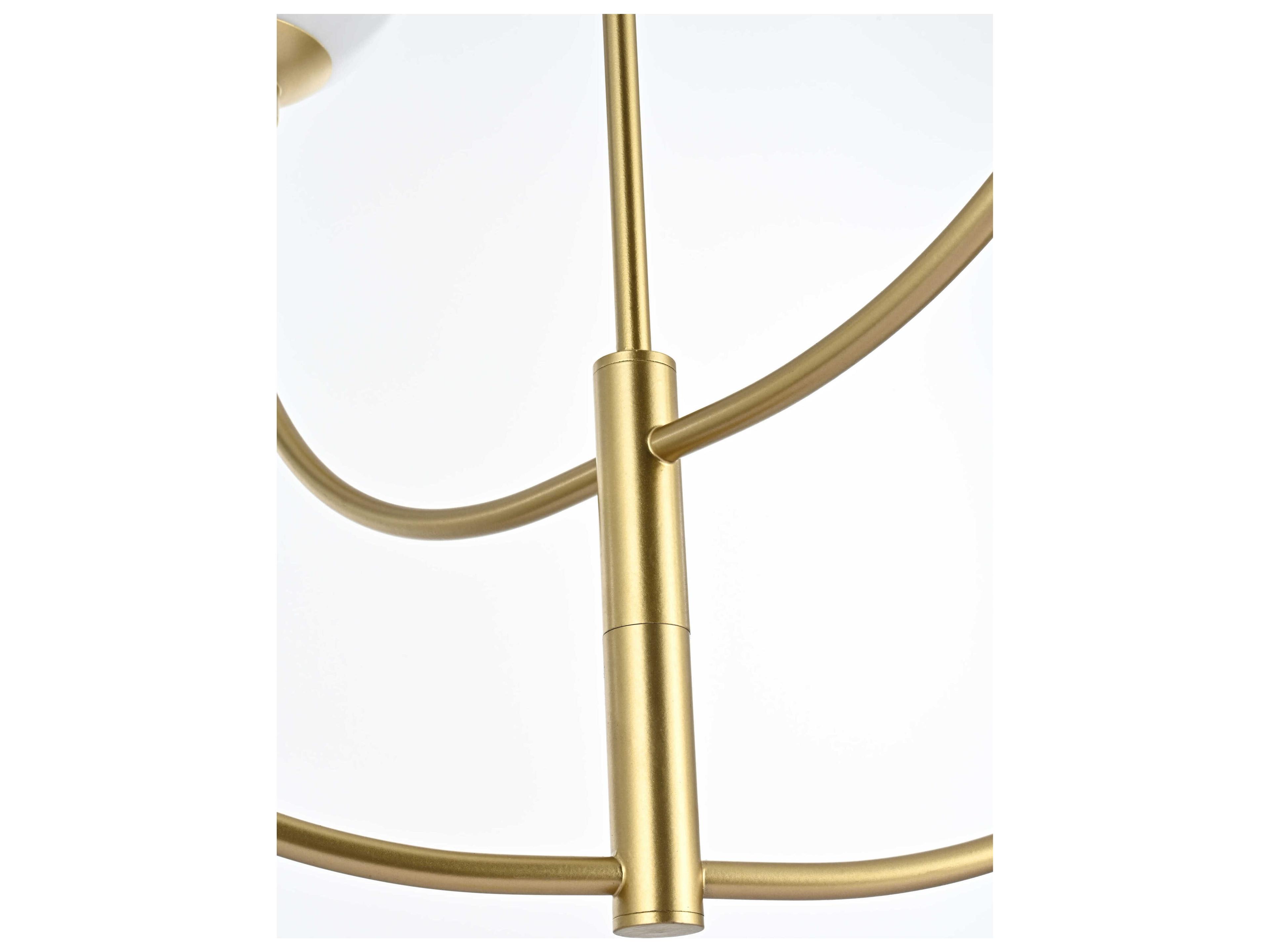 Elegant Lighting Nyomi 4-Light Brass Globe Chandelier