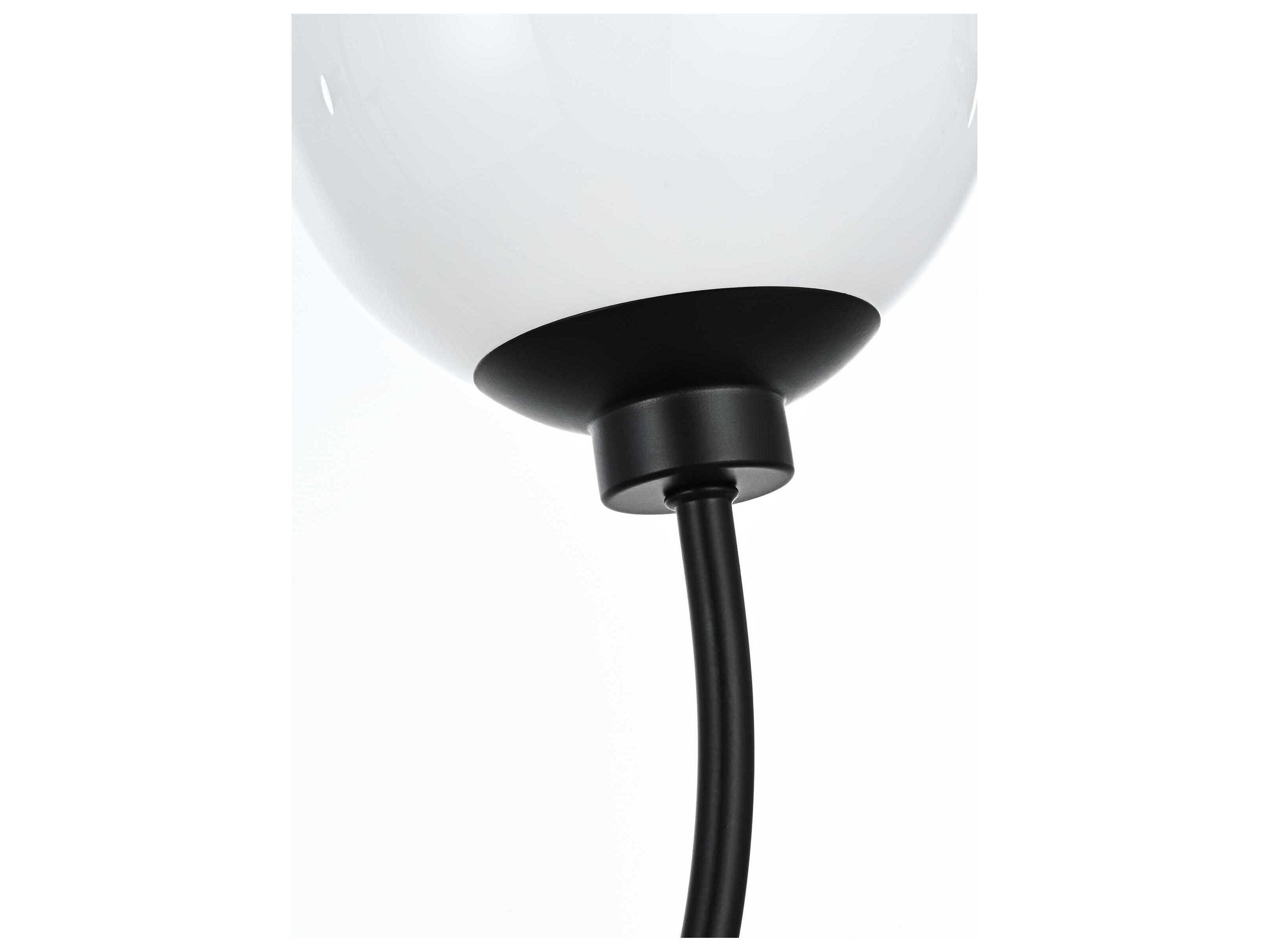 Elegant Lighting Nyomi 2-Light Black Globe Island Pendant