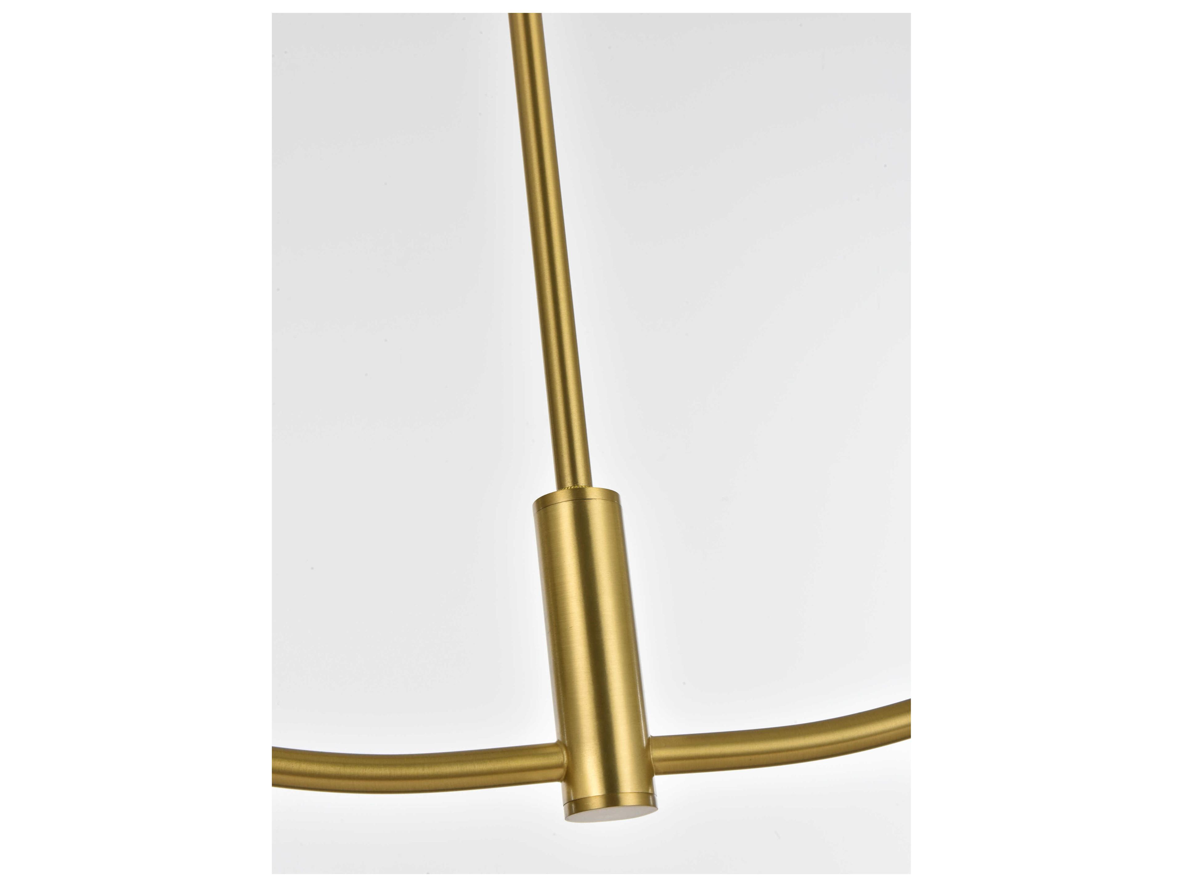 Elegant Lighting Nyomi 2-Light Satin Gold Globe Island Pendant