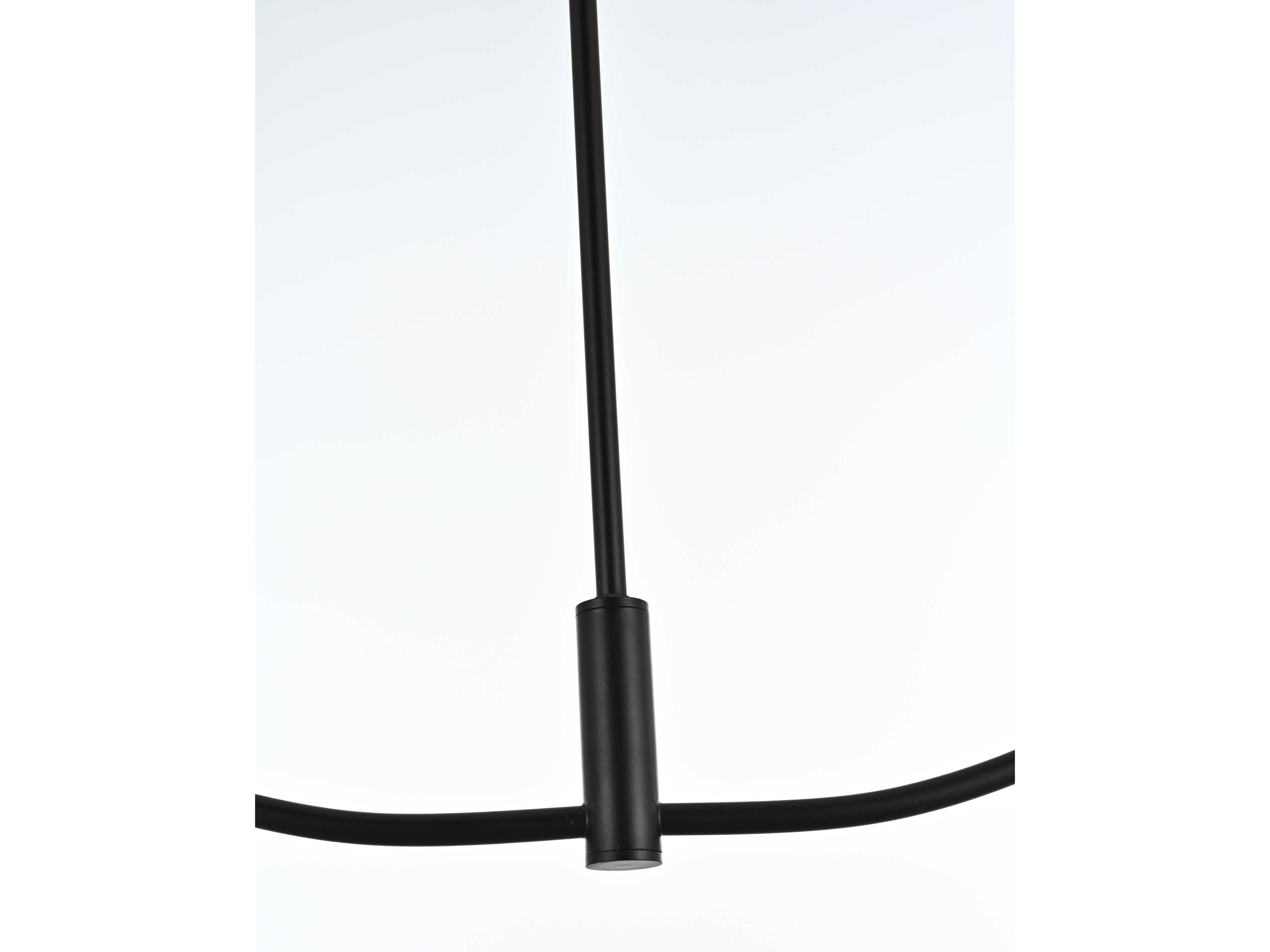 Elegant Lighting Nyomi 2-Light Black Globe Island Pendant