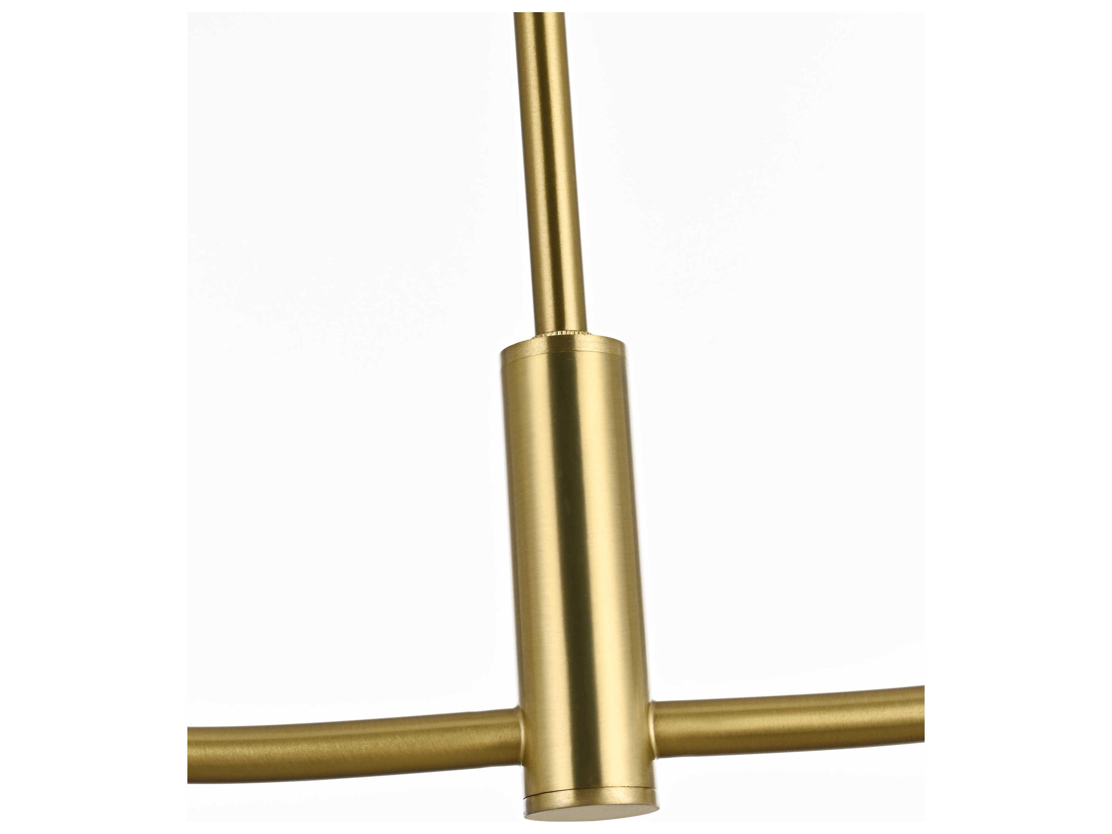 Elegant Lighting Nyomi 2-Light Satin Gold Globe Island Pendant