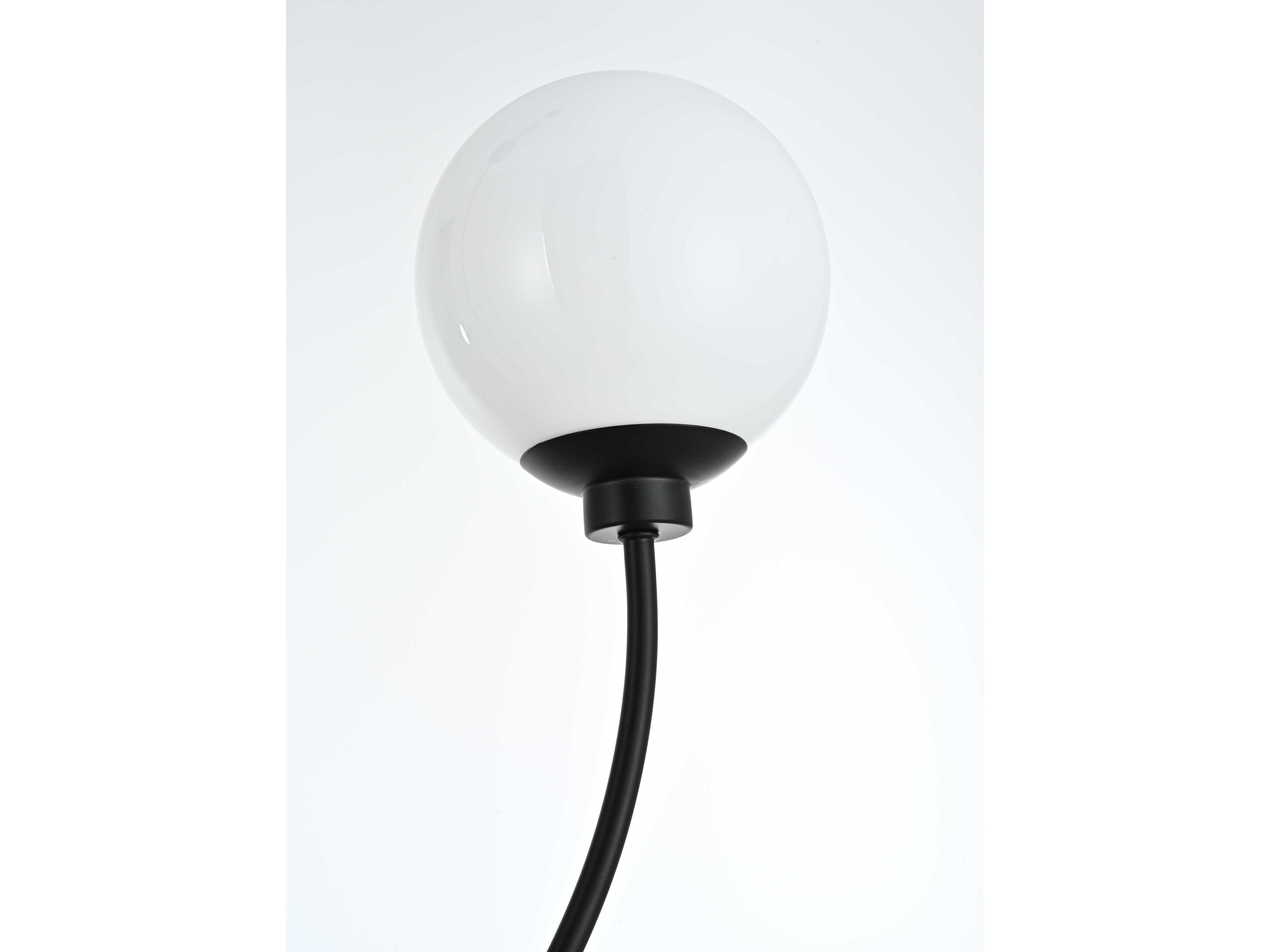 Elegant Lighting Nyomi 2-Light Black Globe Island Pendant