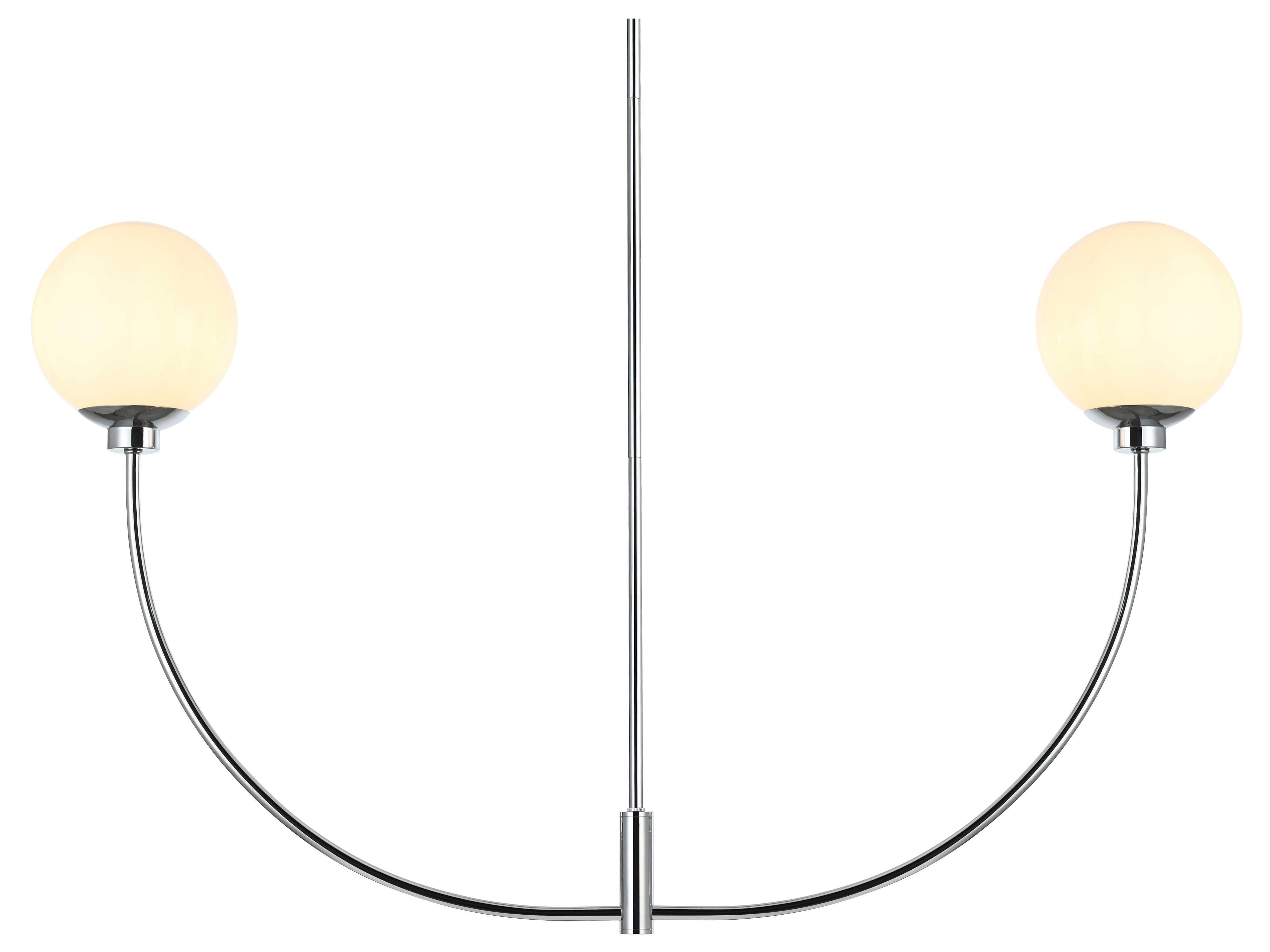 Elegant Lighting Nyomi 2-Light Chrome Globe Island Pendant