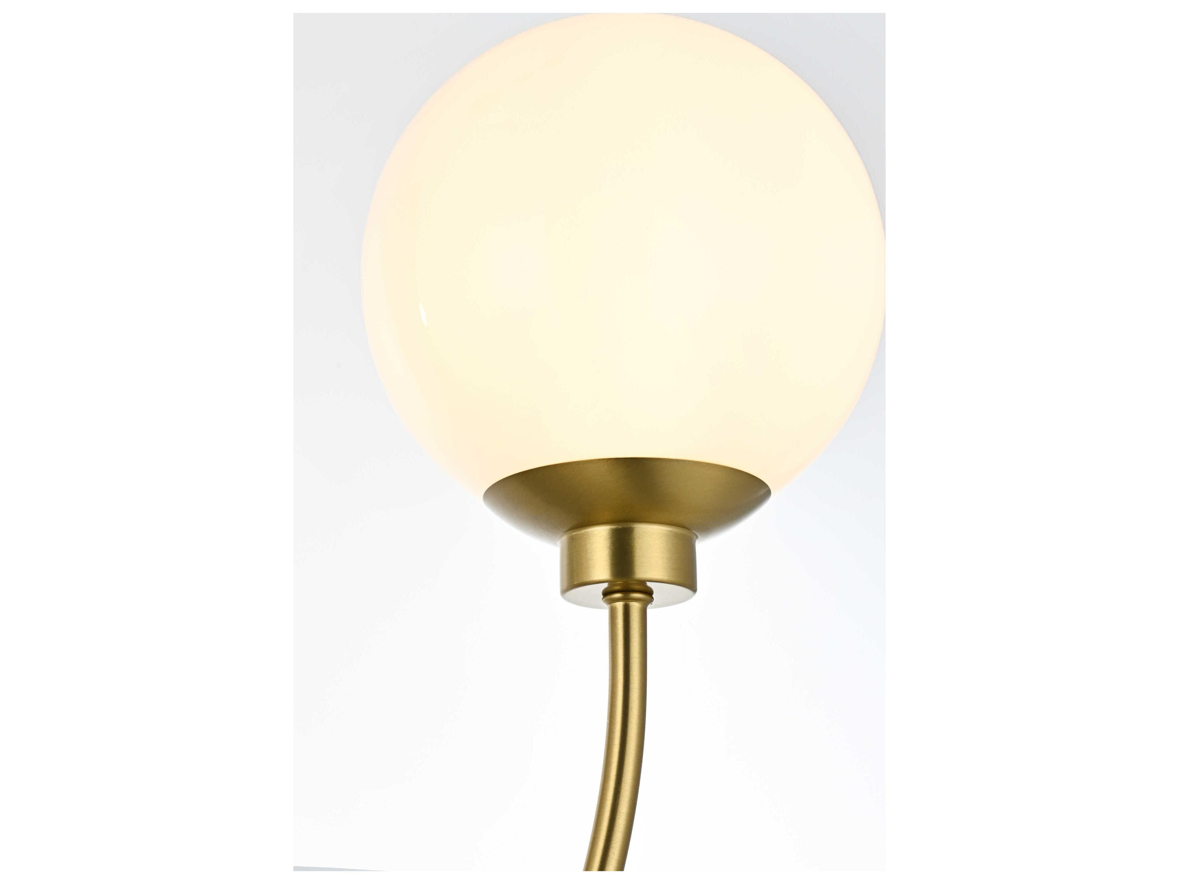 Elegant Lighting Nyomi 2-Light Satin Gold Globe Island Pendant