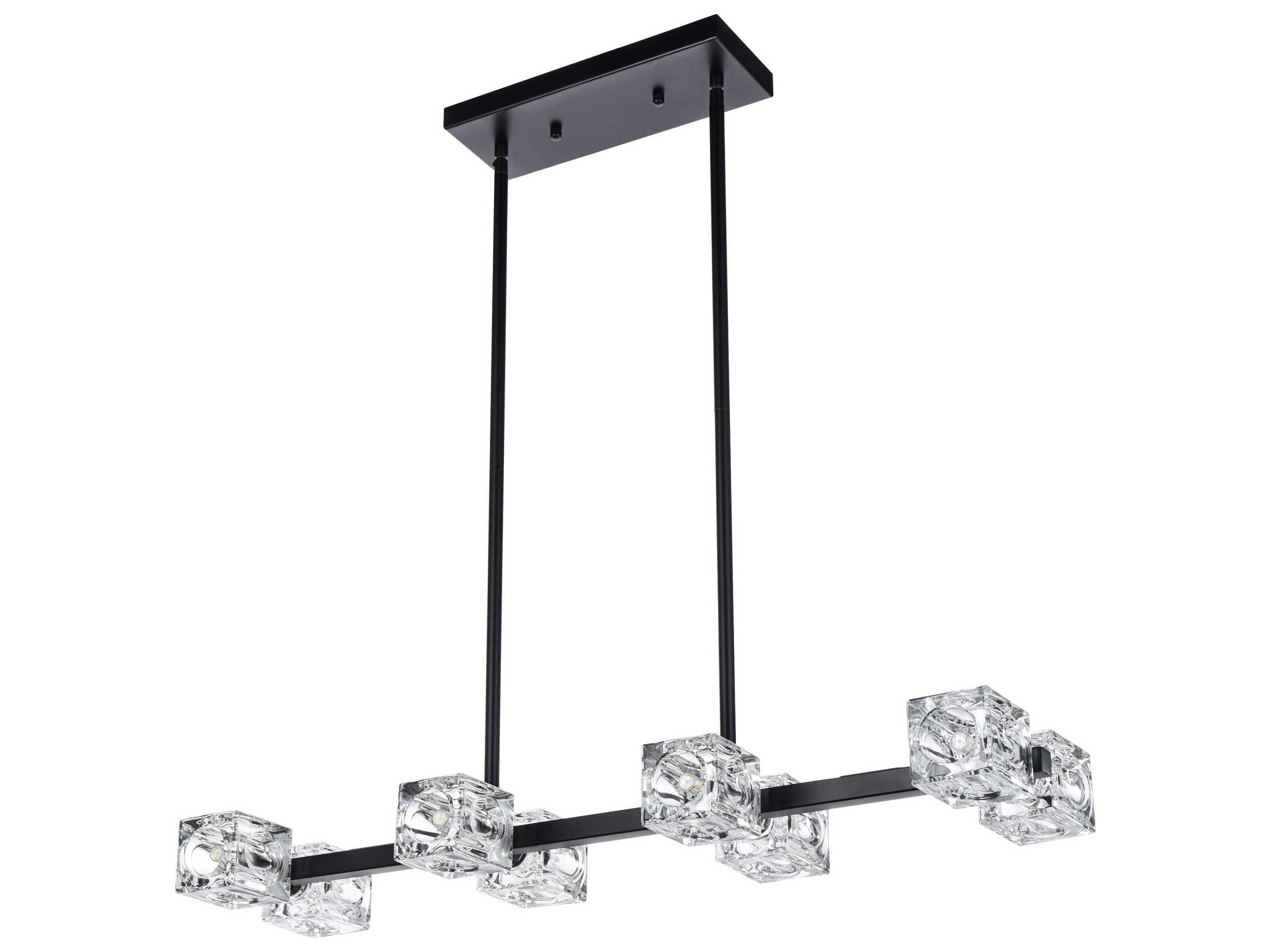 Elegant Lighting Lyra 8-Light Black Island Pendant