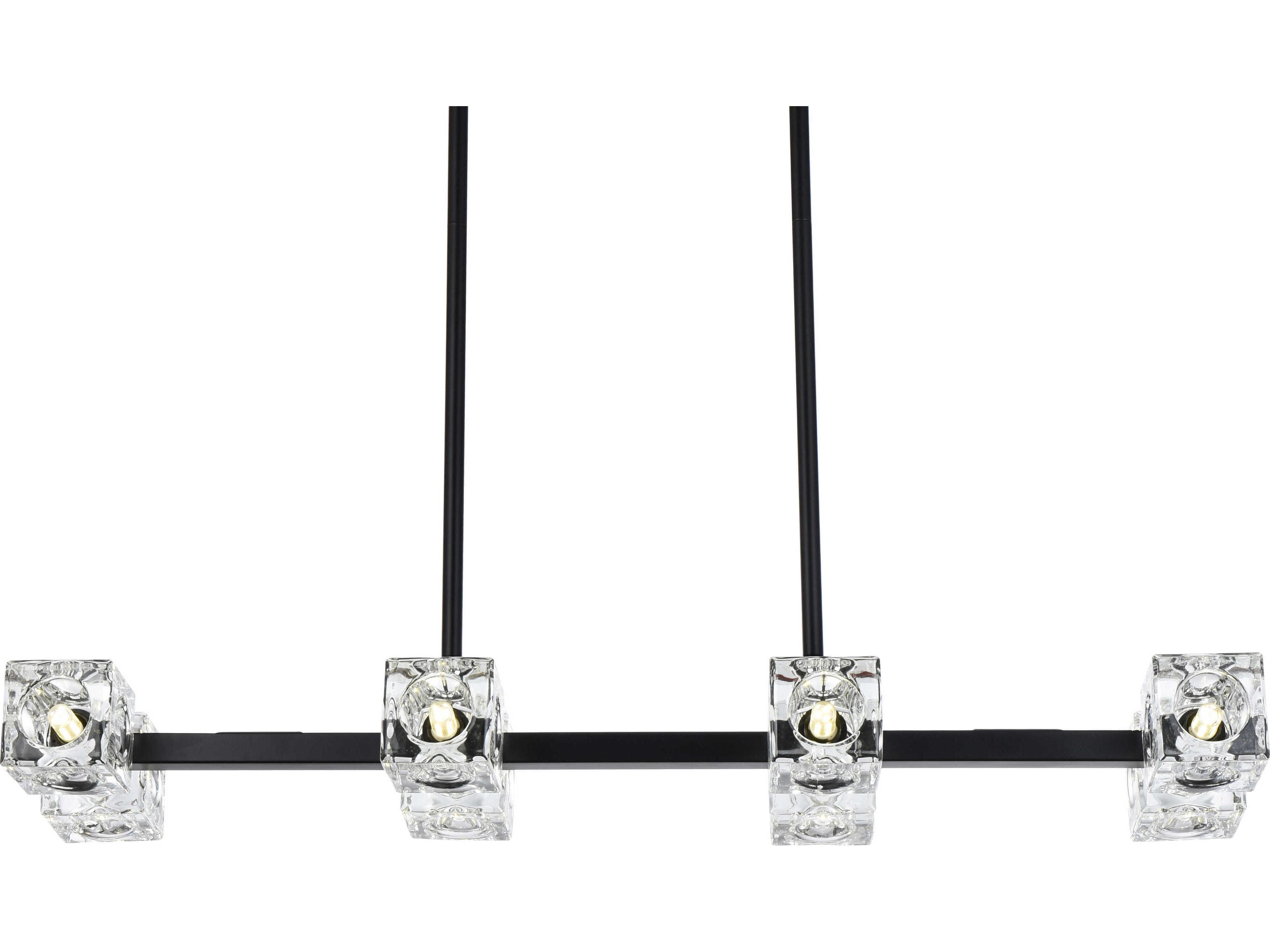 Elegant Lighting Lyra 8-Light Black Island Pendant