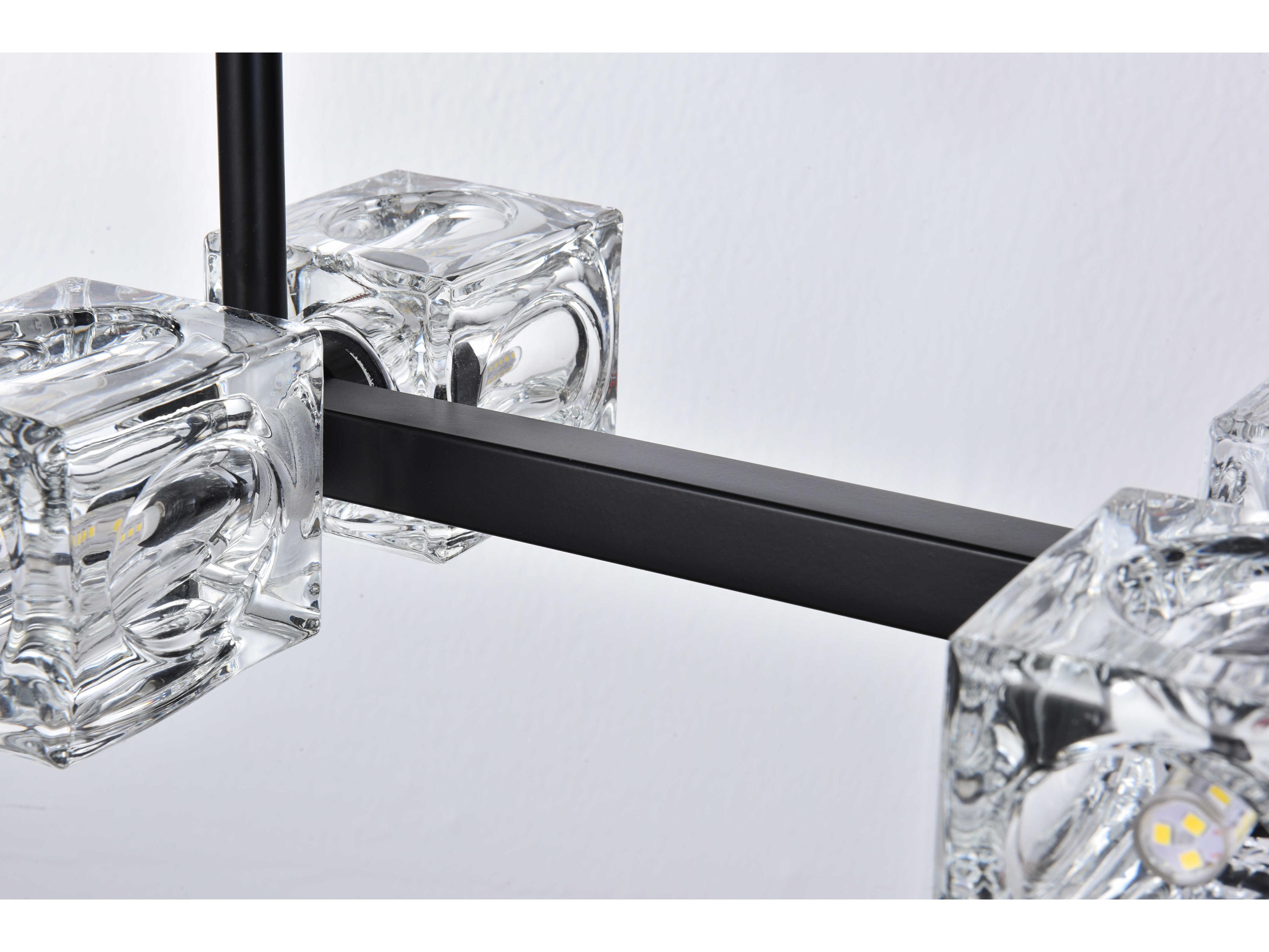 Elegant Lighting Lyra 8-Light Black Island Pendant