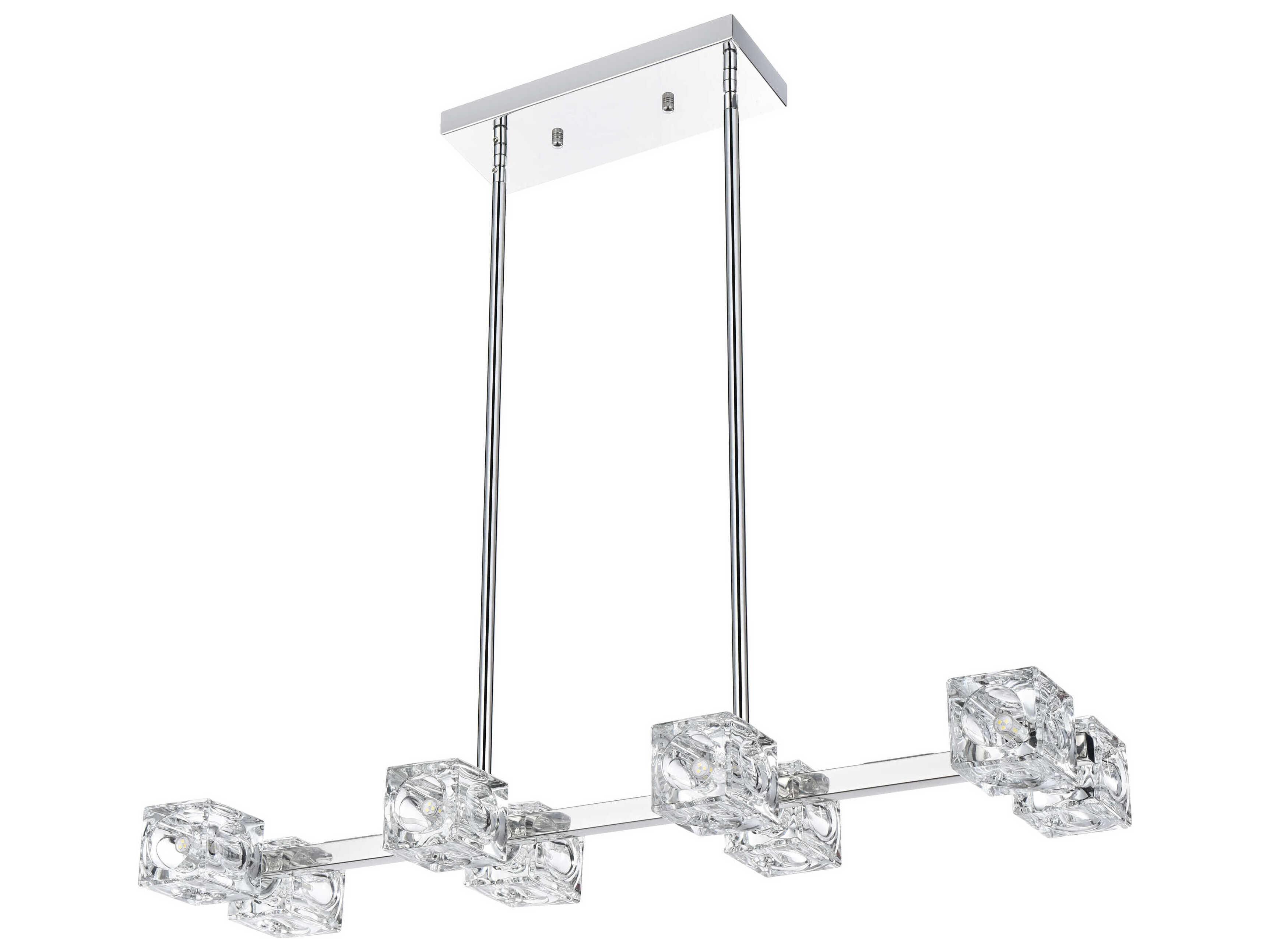 Elegant Lighting Lyra 8-Light Chrome Island Pendant