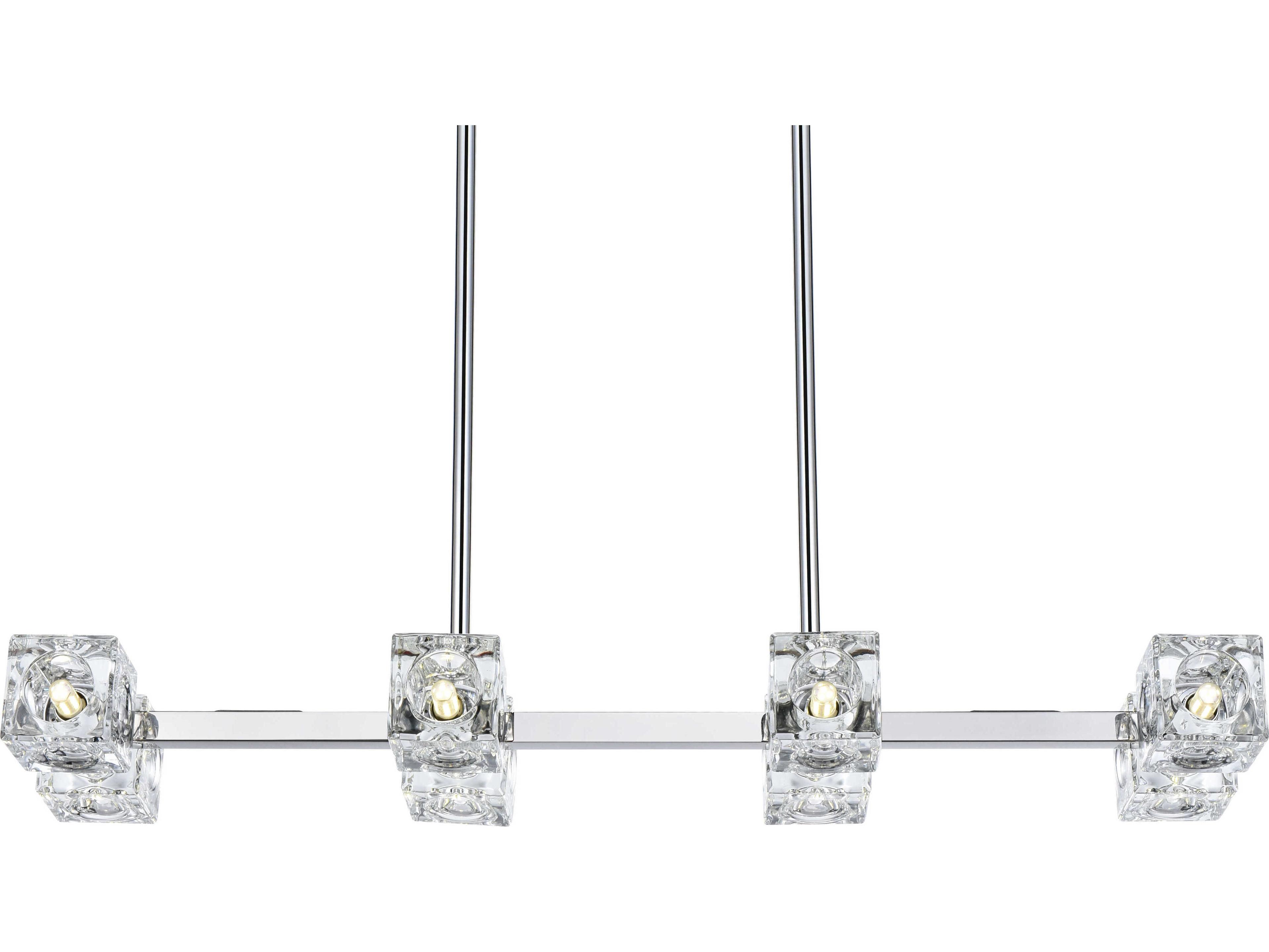 Elegant Lighting Lyra 8-Light Chrome Island Pendant