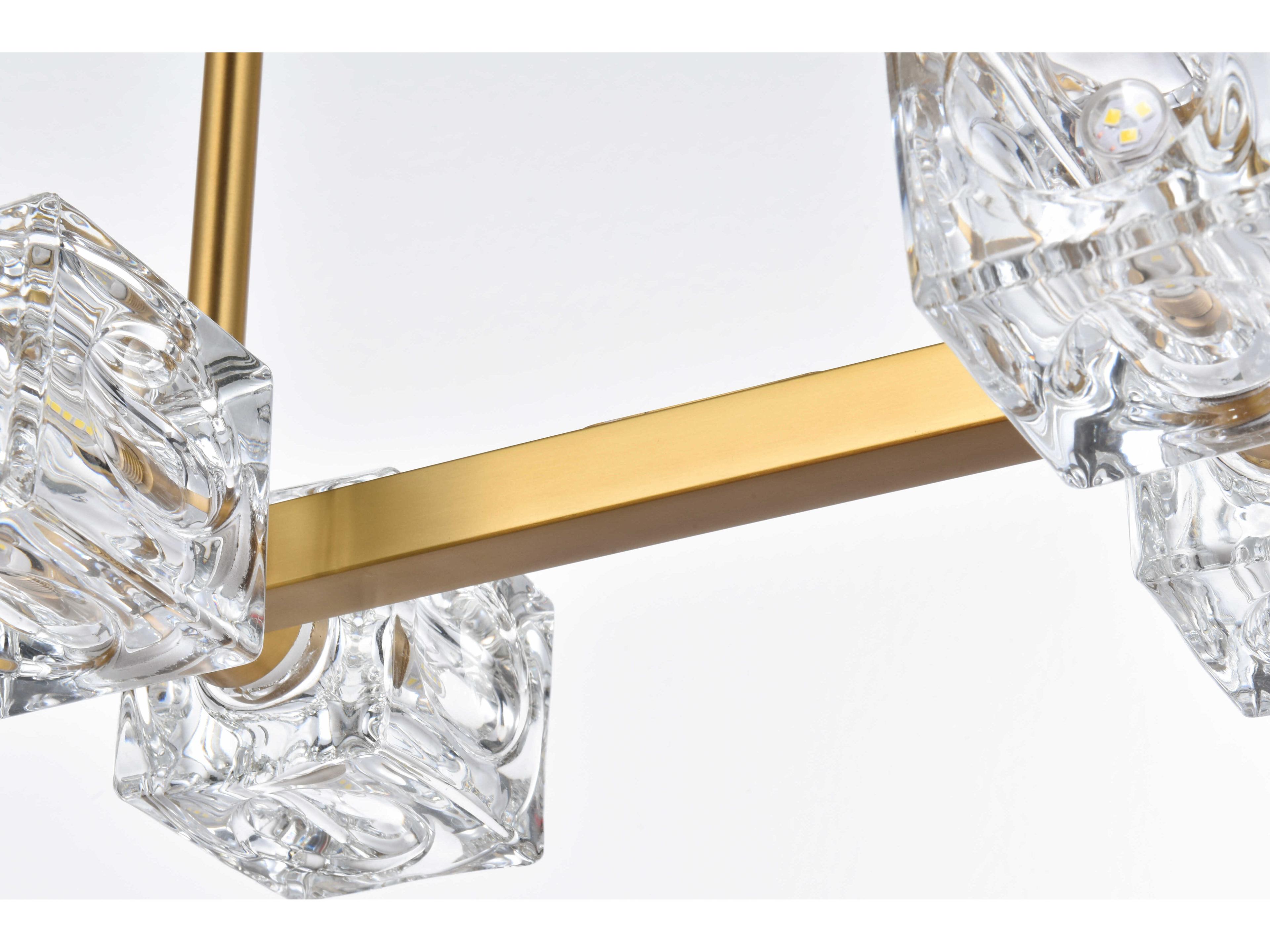 Elegant Lighting Lyra 8-Light Satin Gold Island Pendant