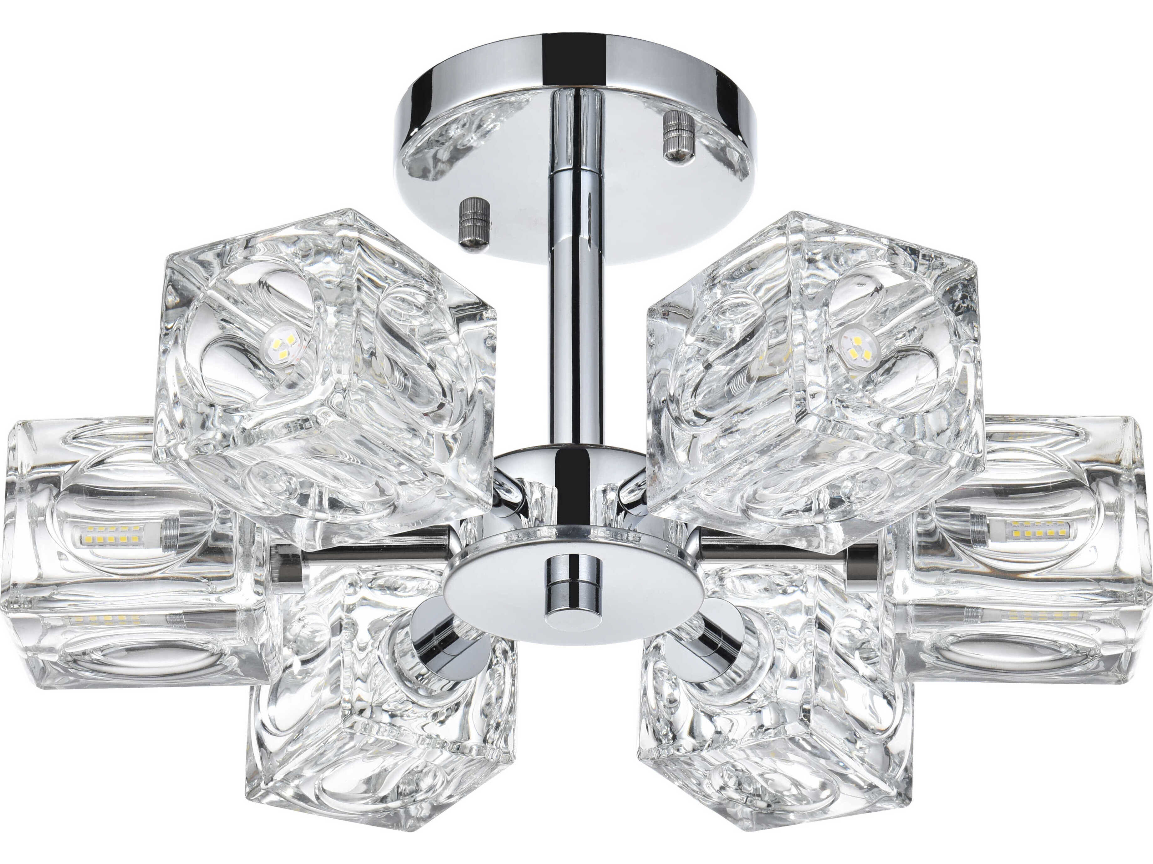 Elegant Lighting Lyra 6-Light Chrome Semi Flush Mount