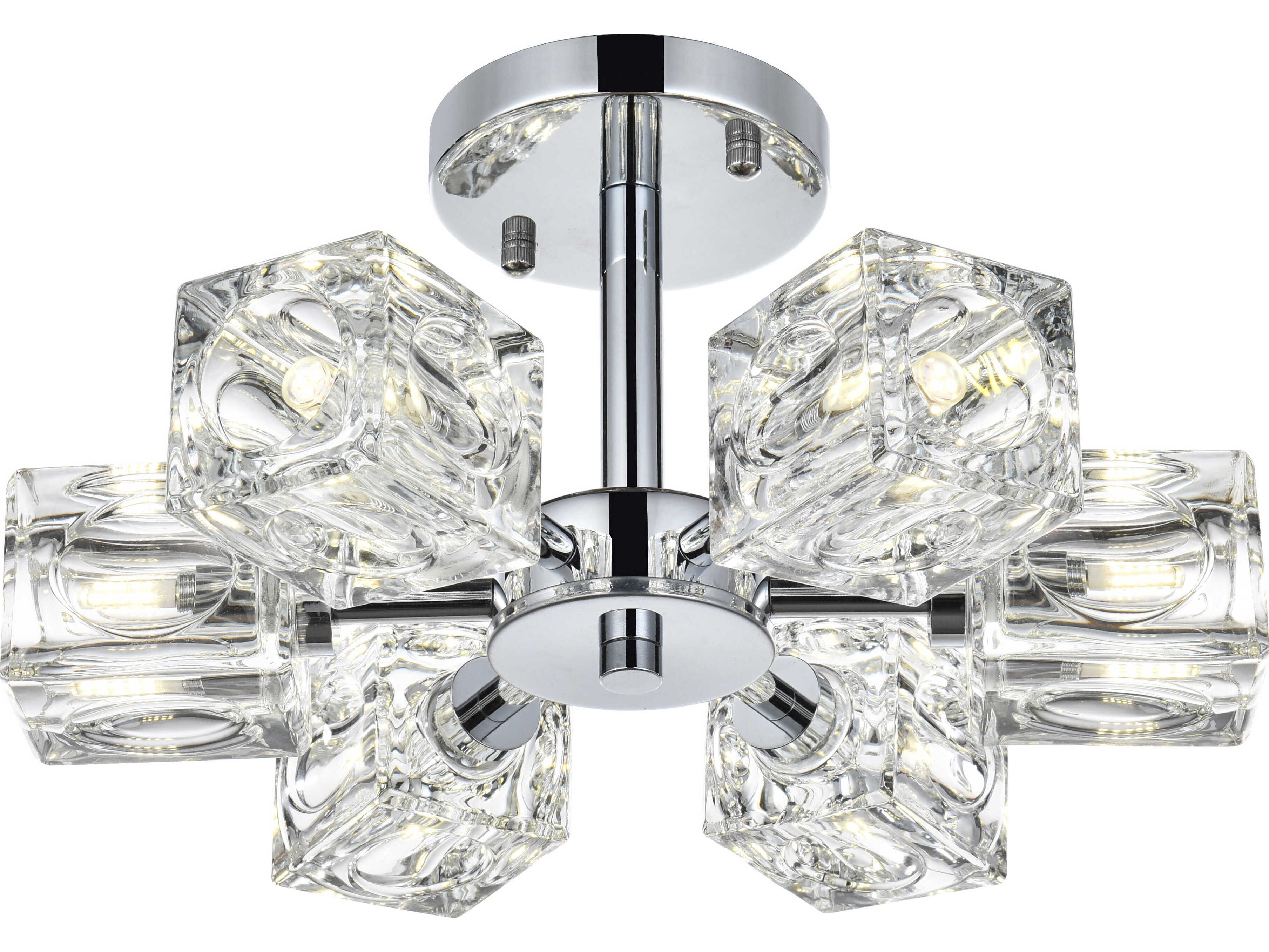 Elegant Lighting Lyra 6-Light Chrome Semi Flush Mount
