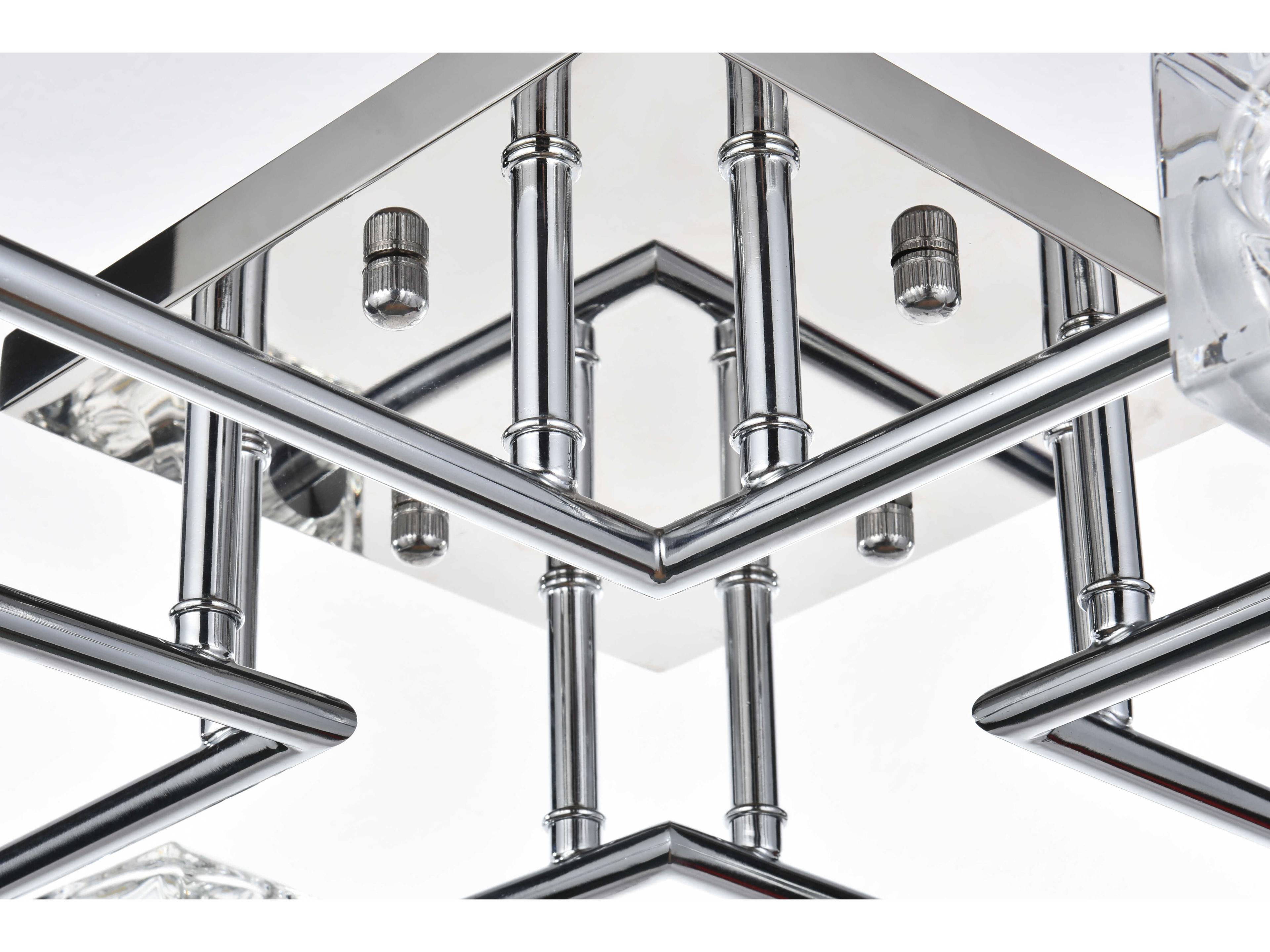 Elegant Lighting Lyra 8-Light Chrome Semi Flush Mount