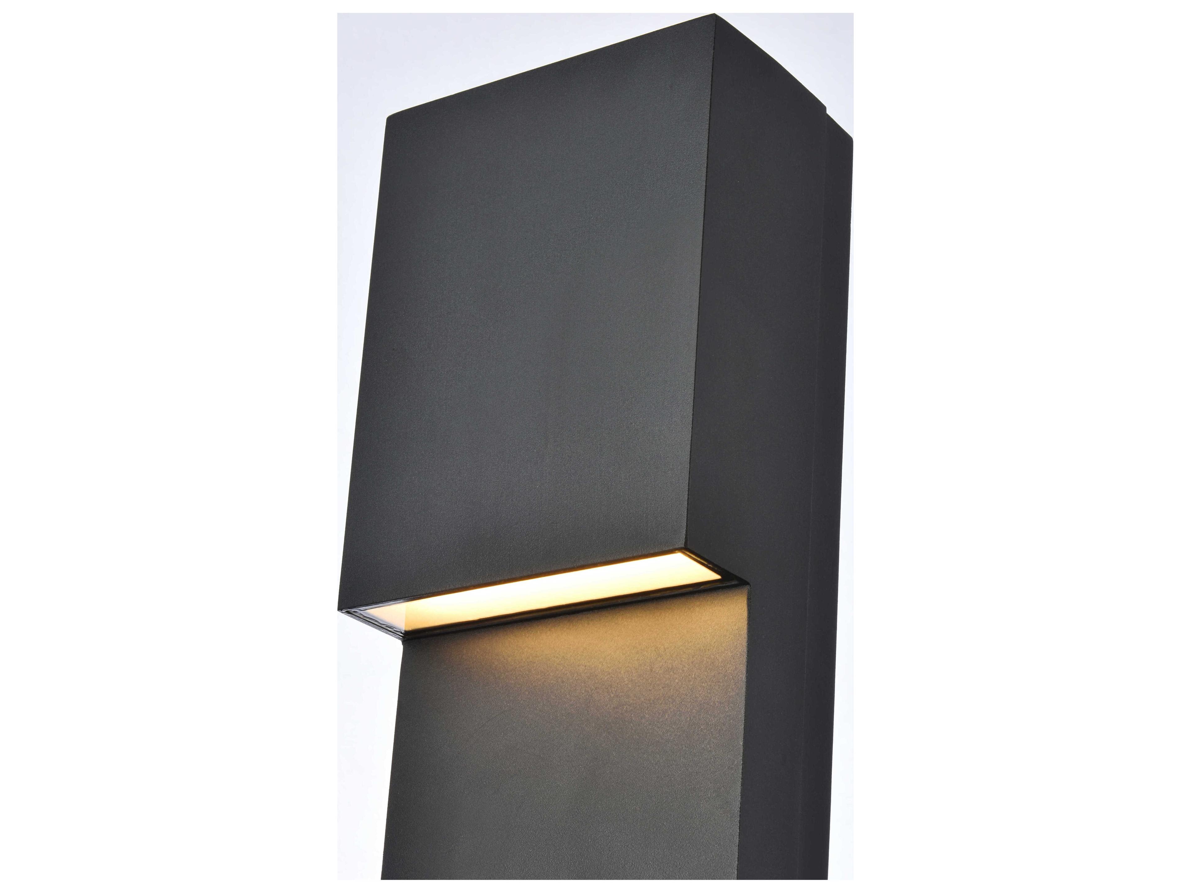 Elegant Lighting Raine Glass LED Outdoor Wall Light