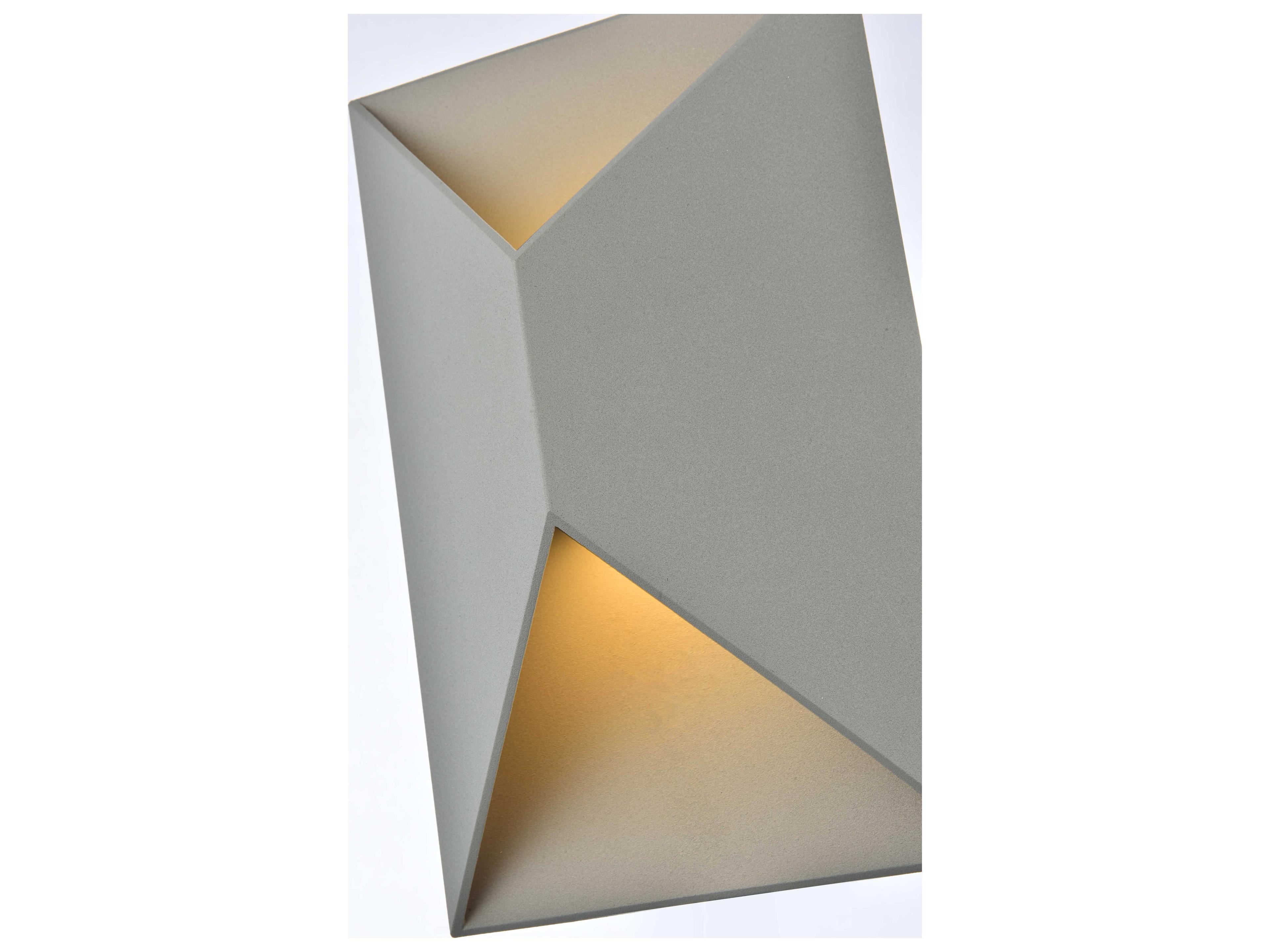 Elegant Lighting Raine Glass LED Outdoor Wall Light