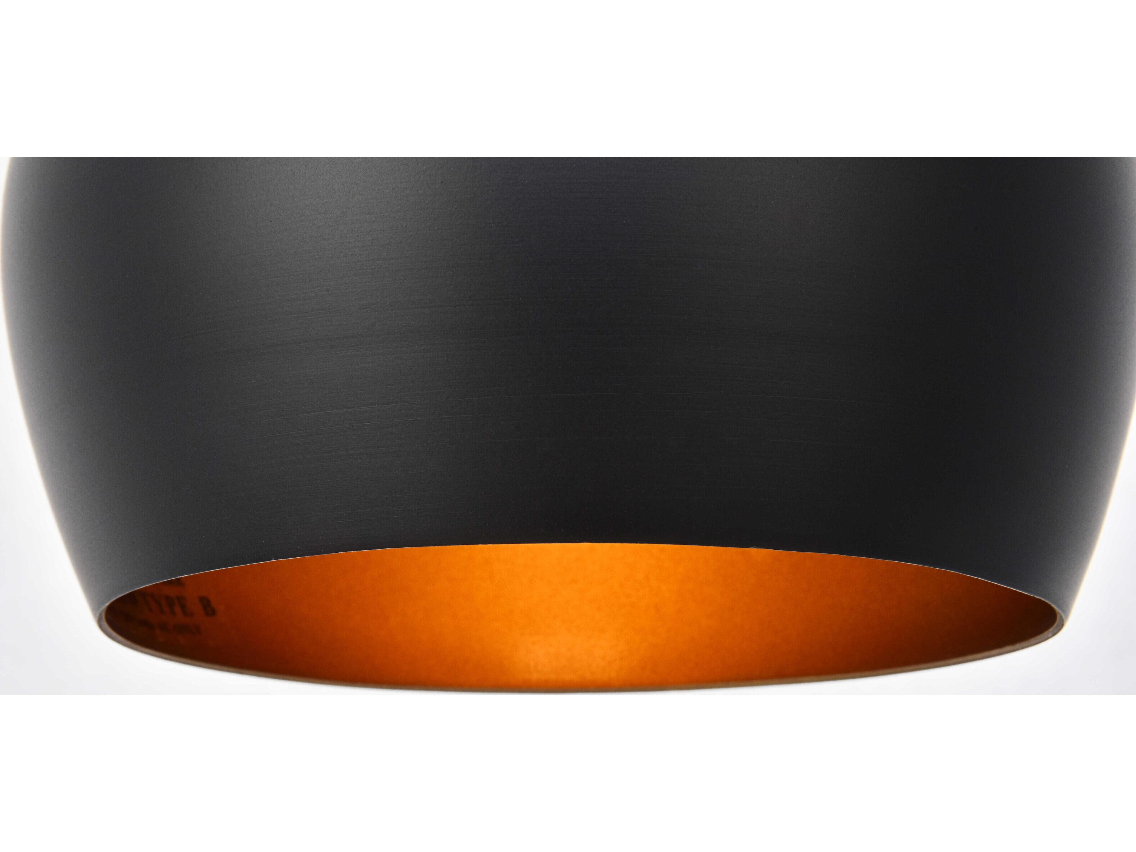 Elegant Lighting Nora 1-Light Black Bell Mini Pendant