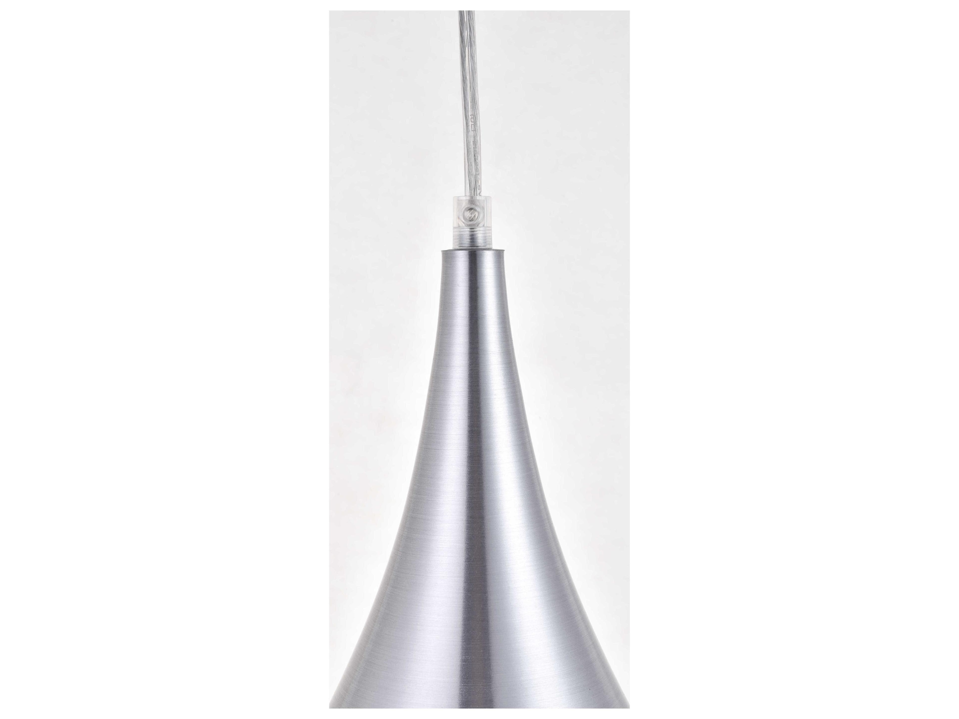 Elegant Lighting Nora 1-Light Burnished Nickel Bell Mini Pendant