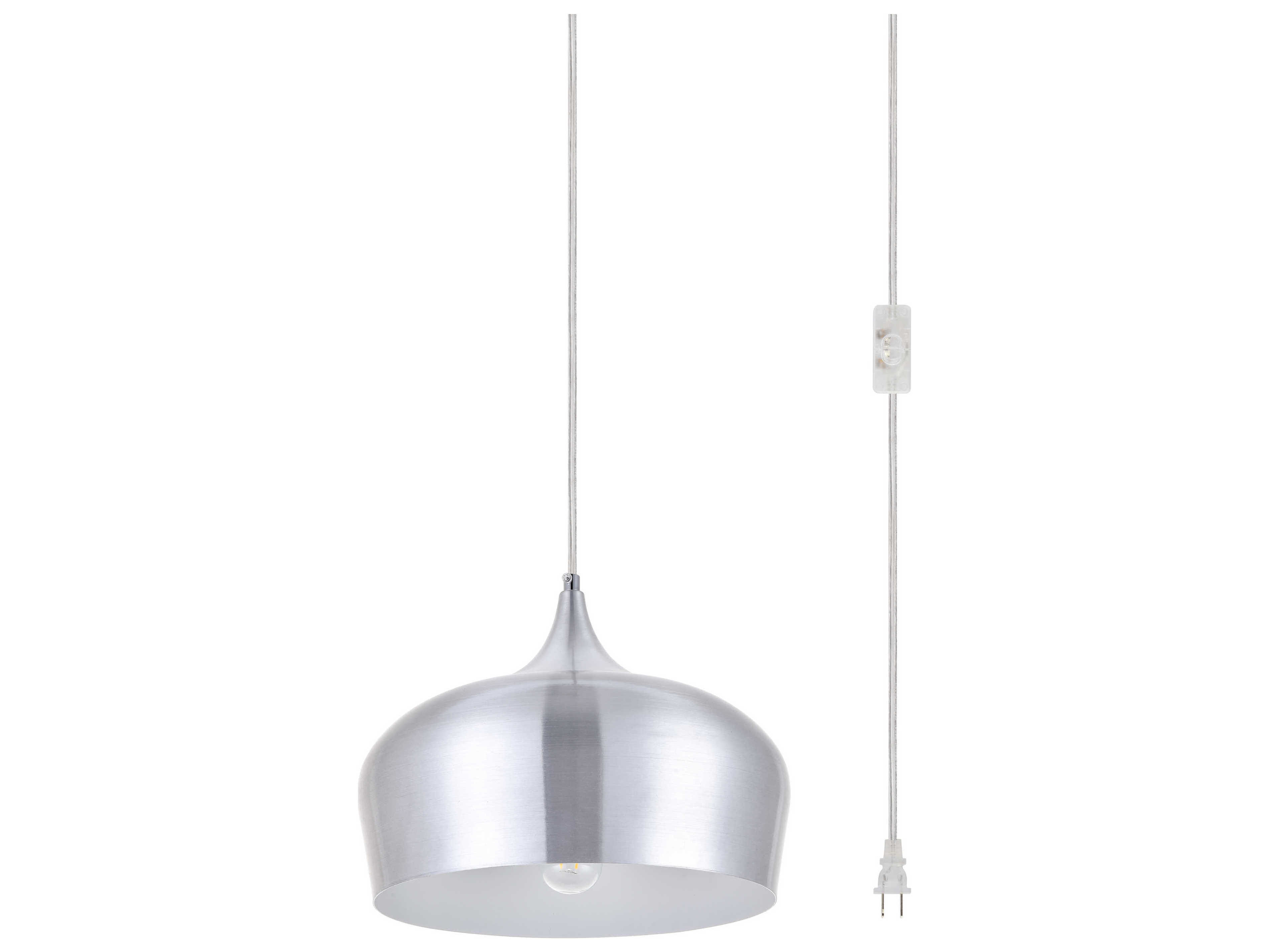 Elegant Lighting Nora 1-Light Burnished Nickel Bowl Pendant