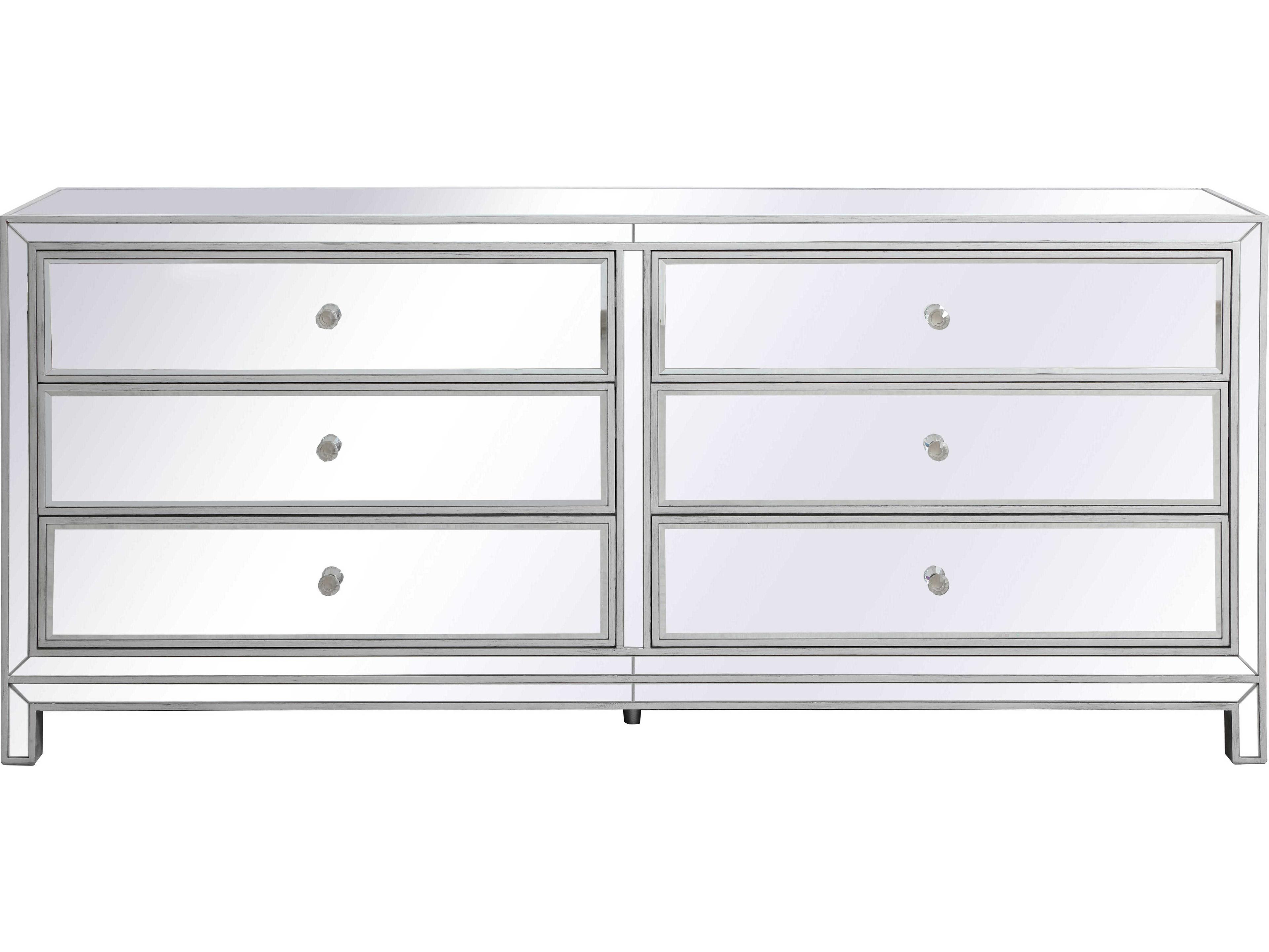 Elegant Lighting Reflexion 6-Drawers Double Dresser