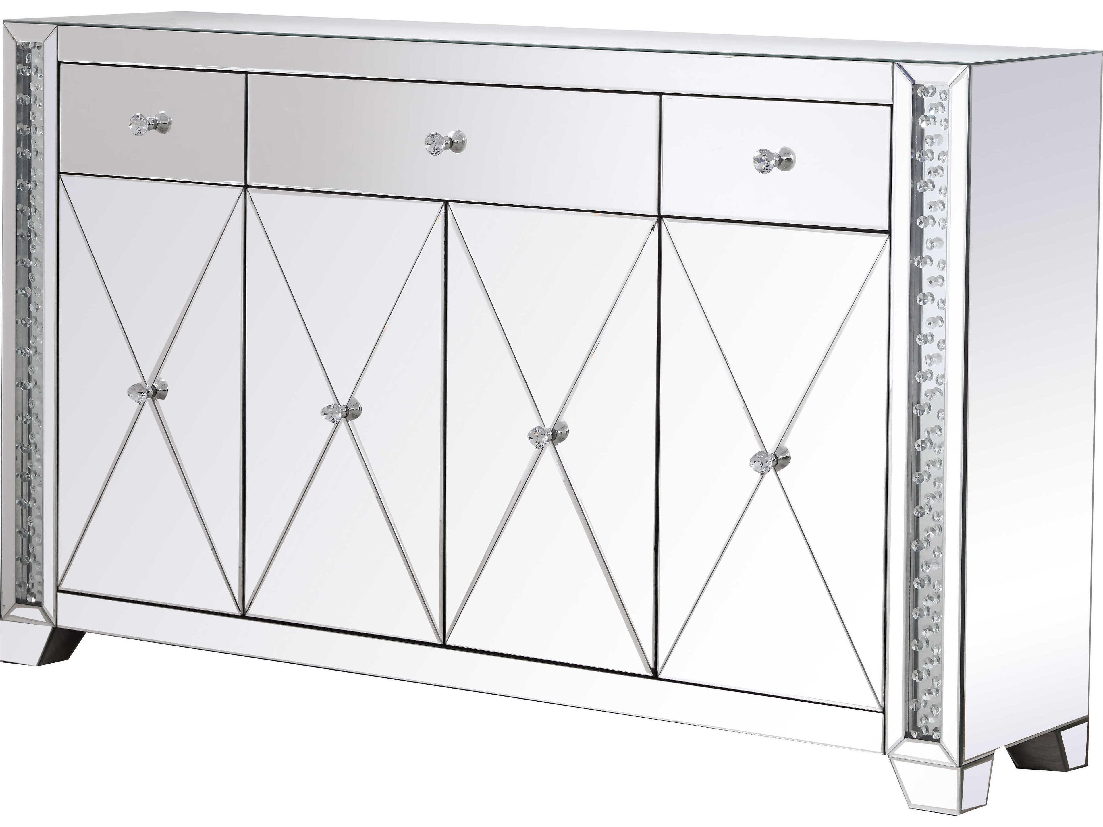 Elegant Lighting Modern 60" Clear Credenza Sideboard