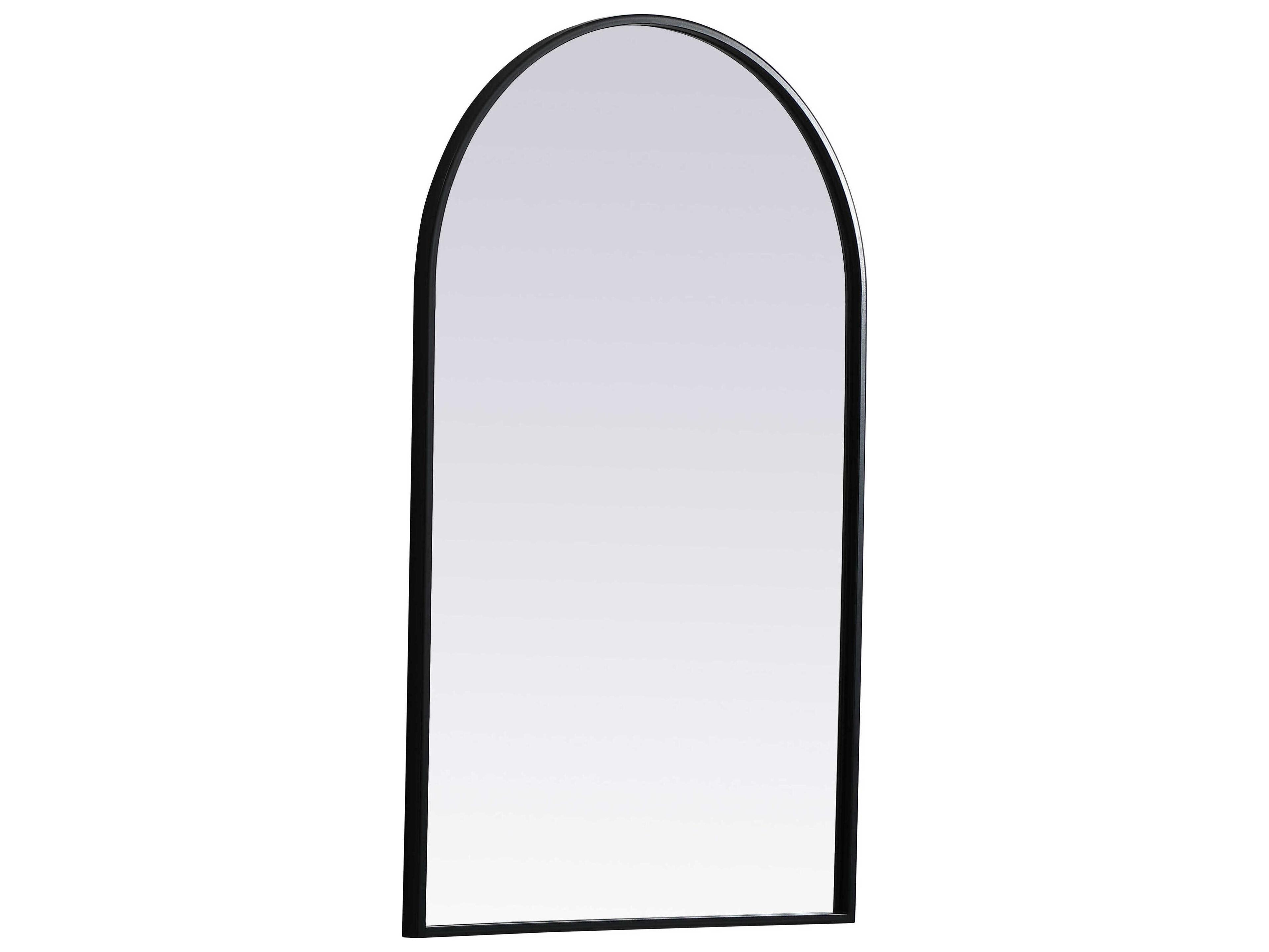 Elegant Lighting Ayra Black Arch Wall Mirror