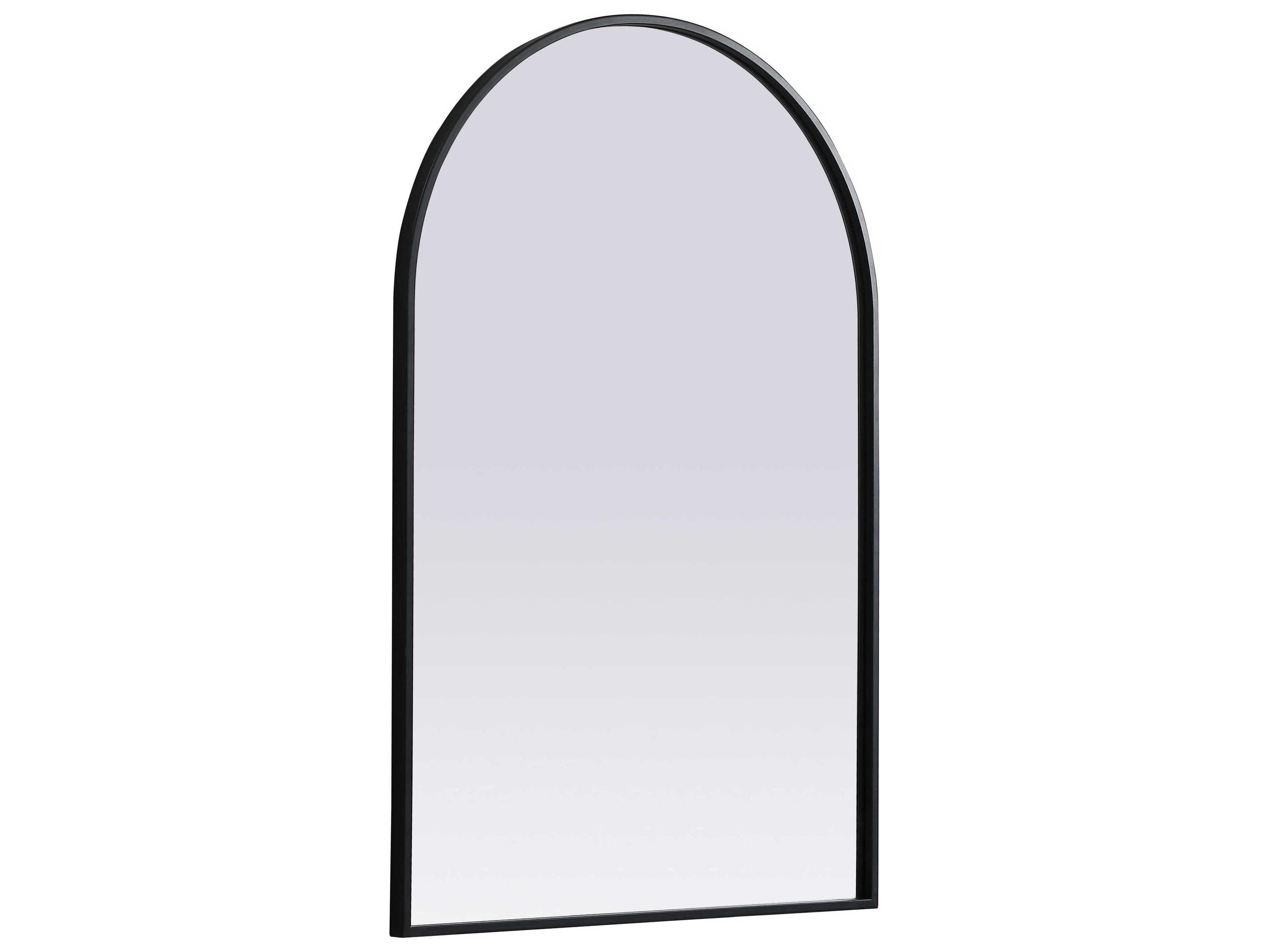 Elegant Lighting Ayra Black Arch Wall Mirror