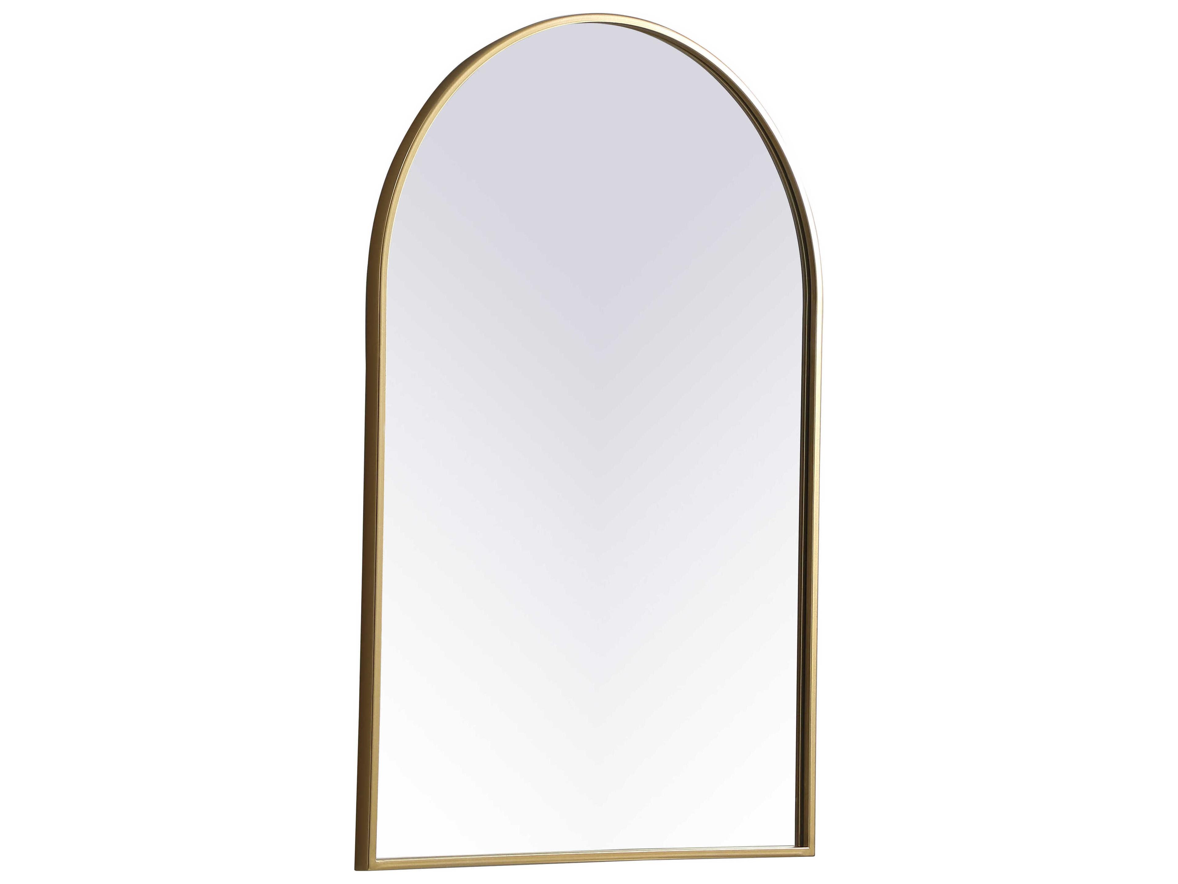 Elegant Lighting Ayra Brass Arch Wall Mirror
