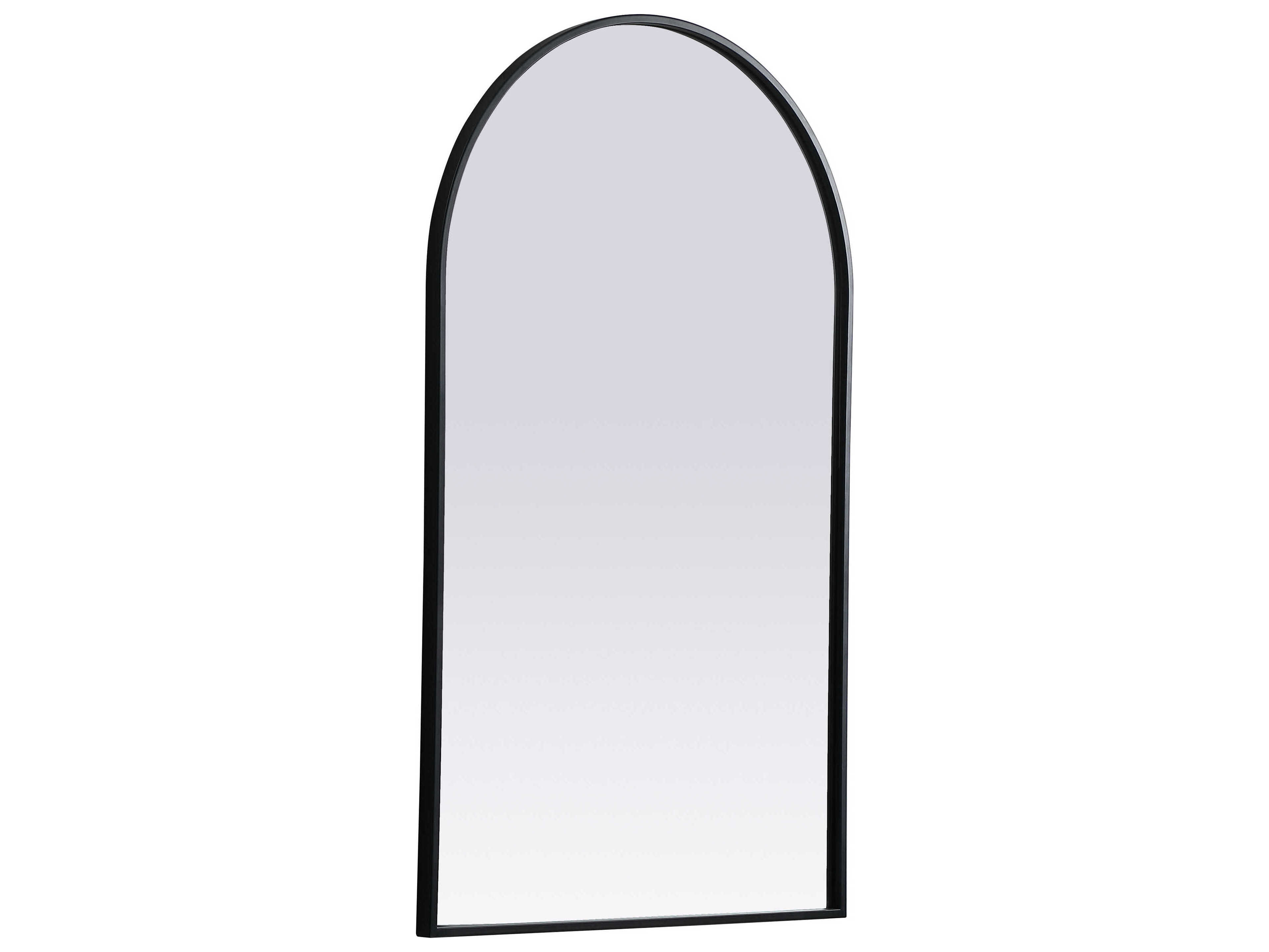 Elegant Lighting Ayra Black Arch Wall Mirror