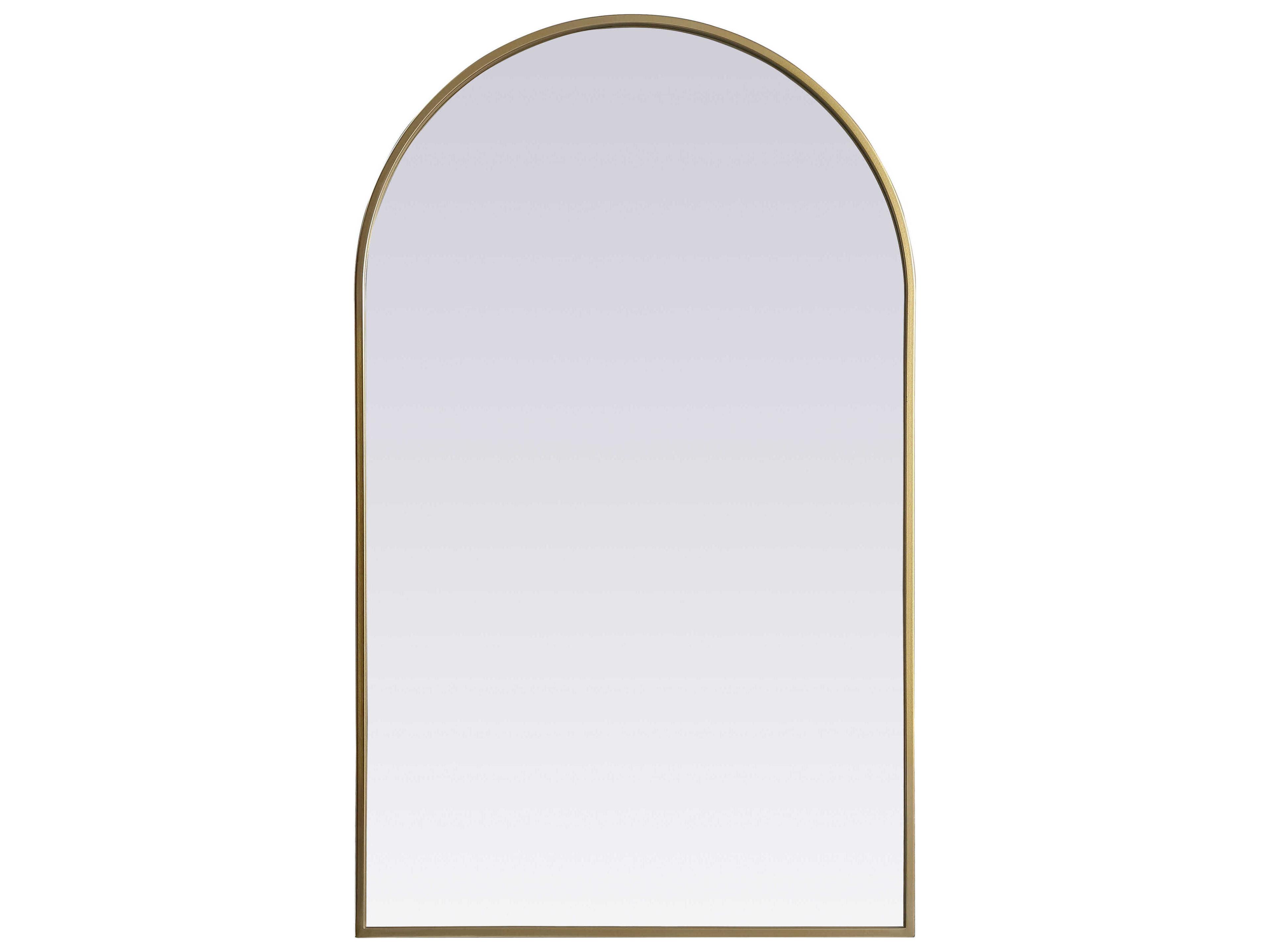 Elegant Lighting Ayra Brass Arch Wall Mirror