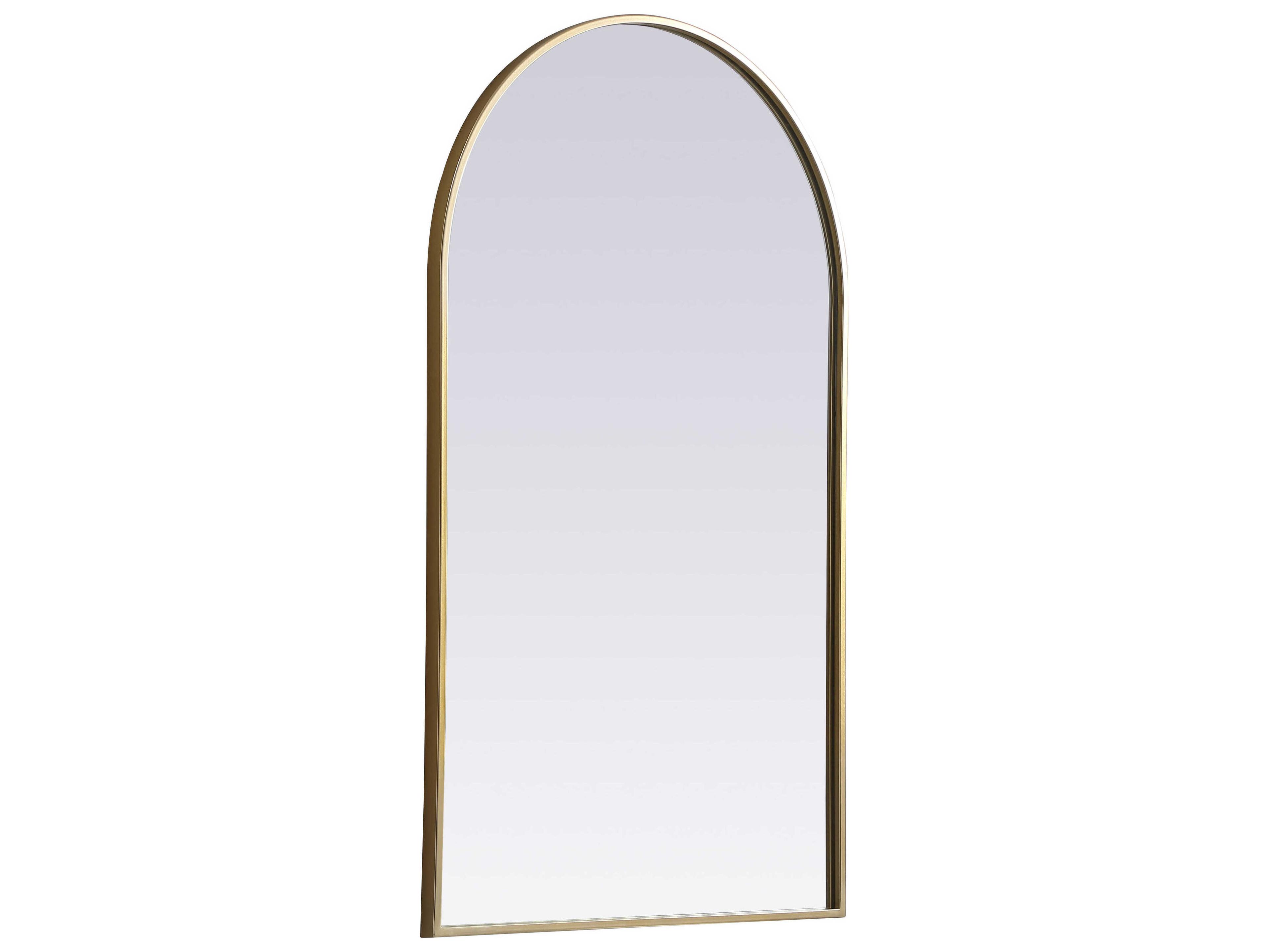 Elegant Lighting Ayra Brass Arch Wall Mirror