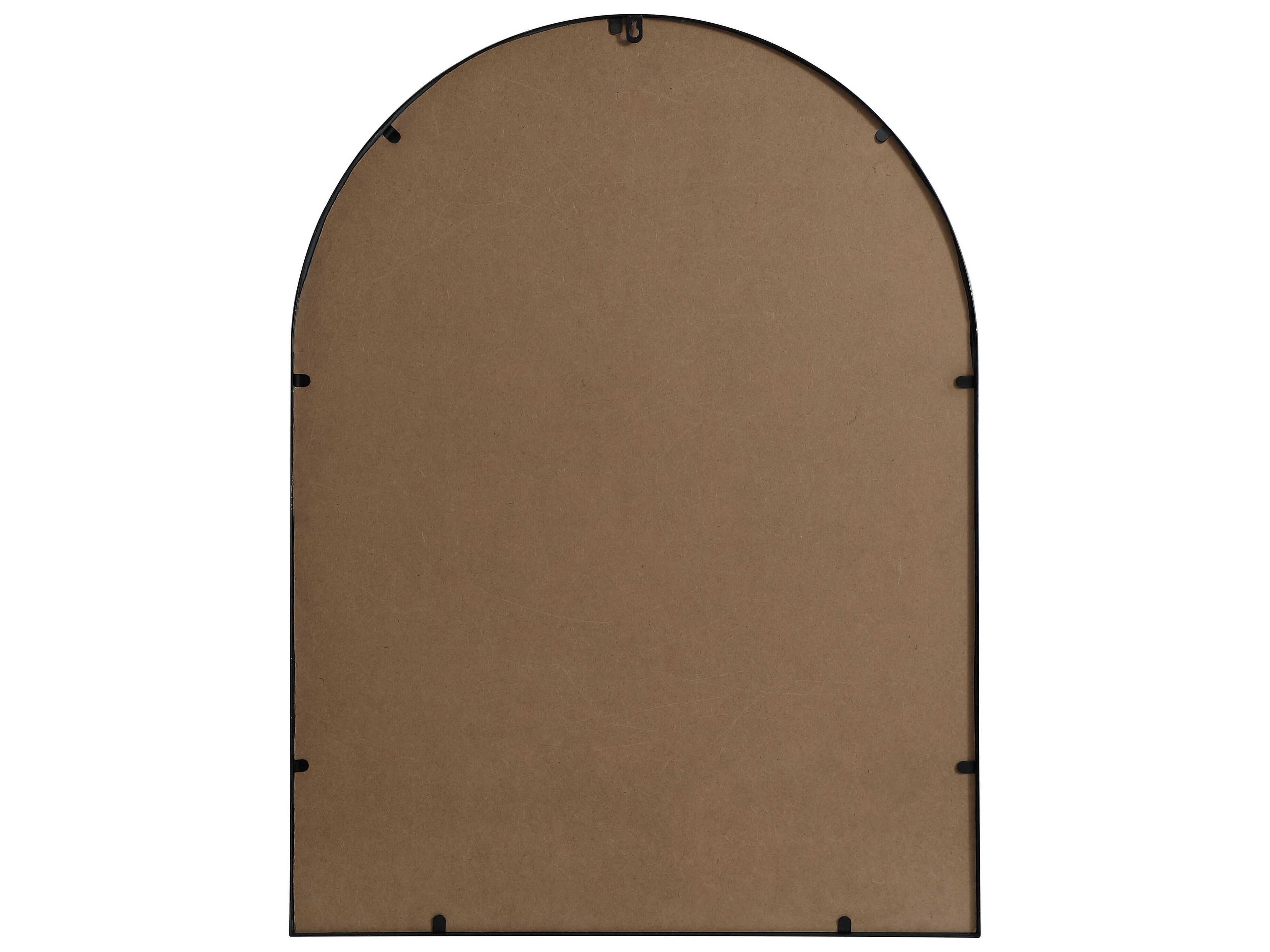 Elegant Lighting Ayra Black Arch Wall Mirror