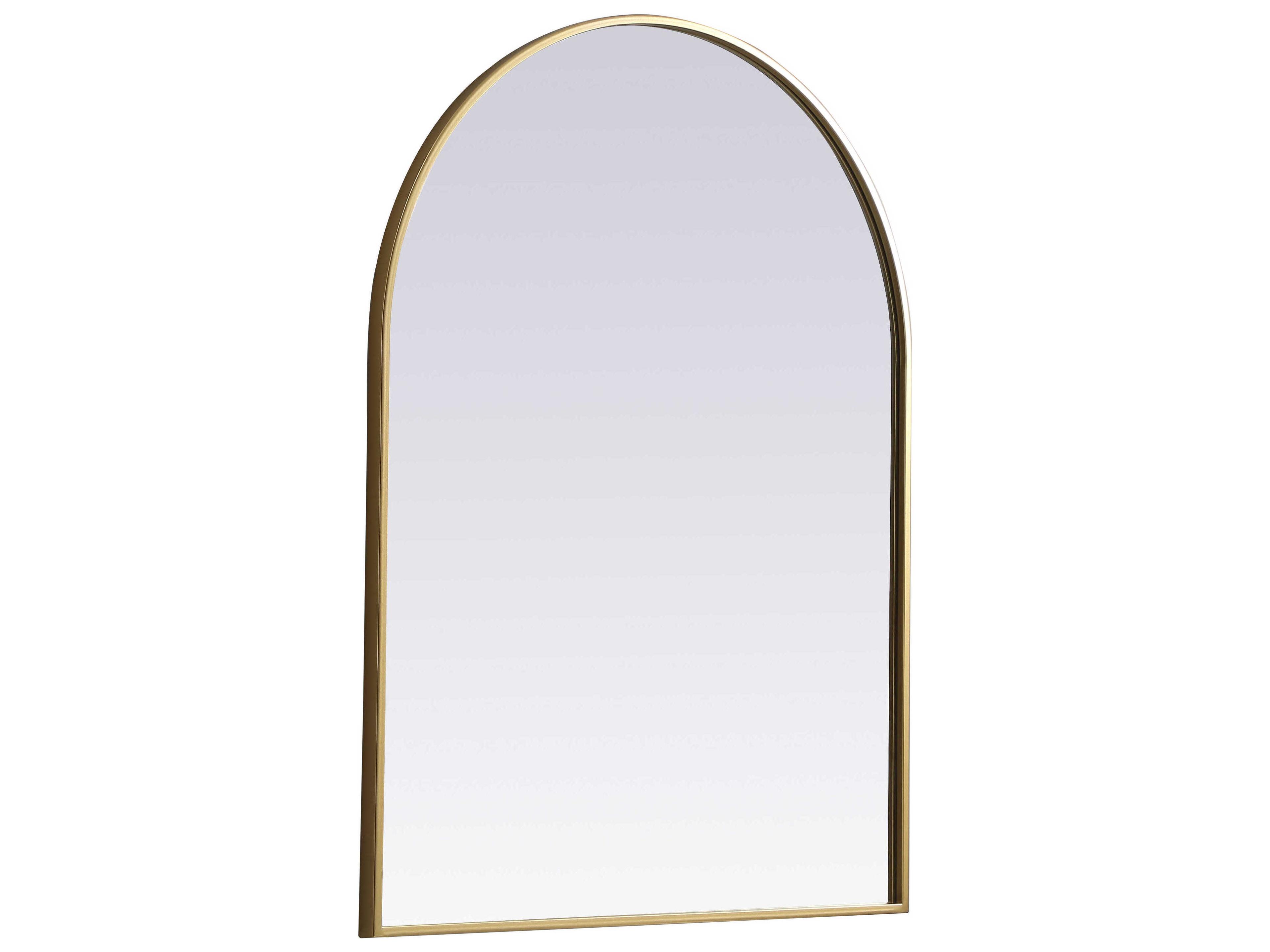 Elegant Lighting Ayra Brass Arch Wall Mirror