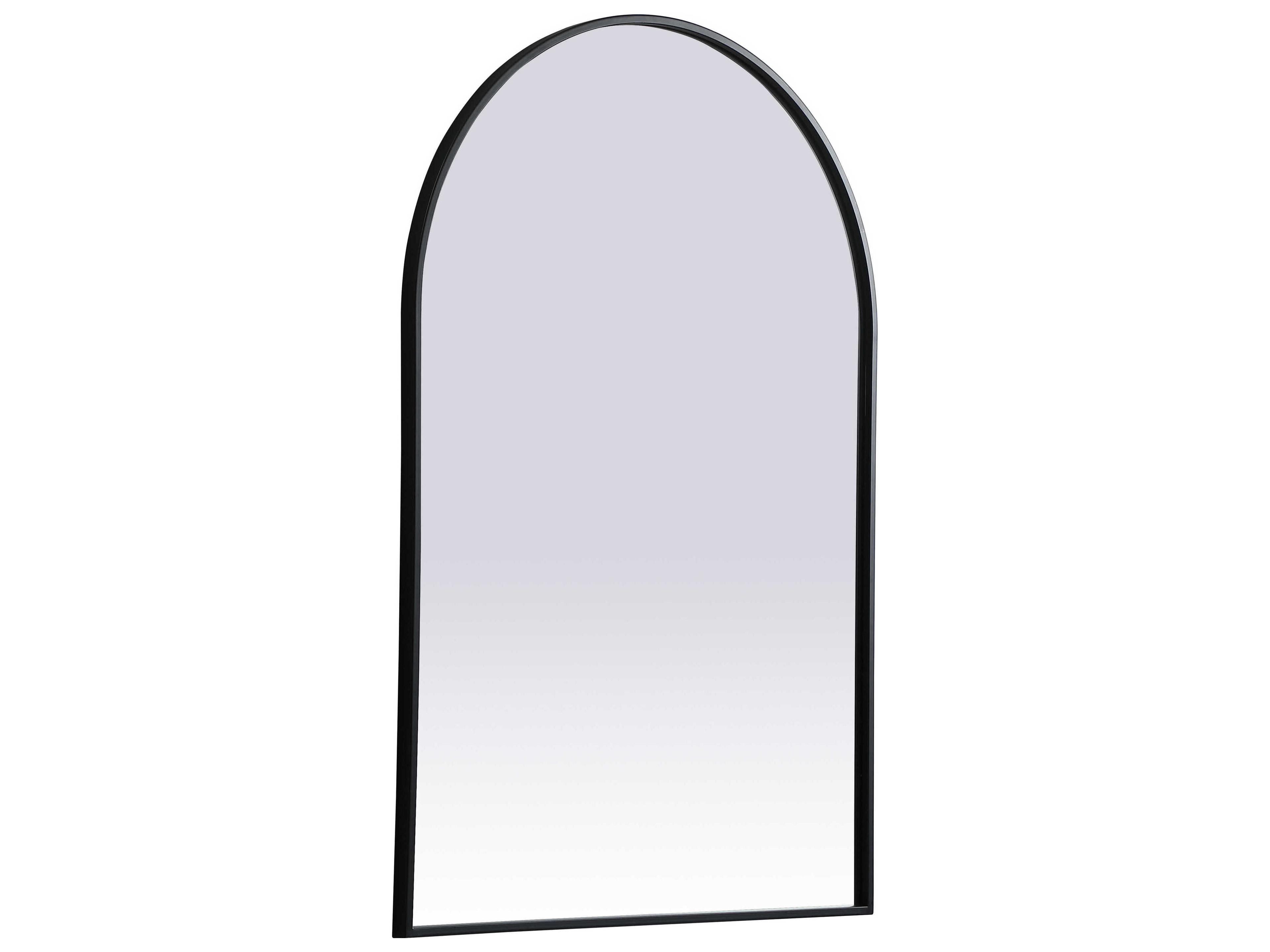 Elegant Lighting Ayra Black Arch Wall Mirror