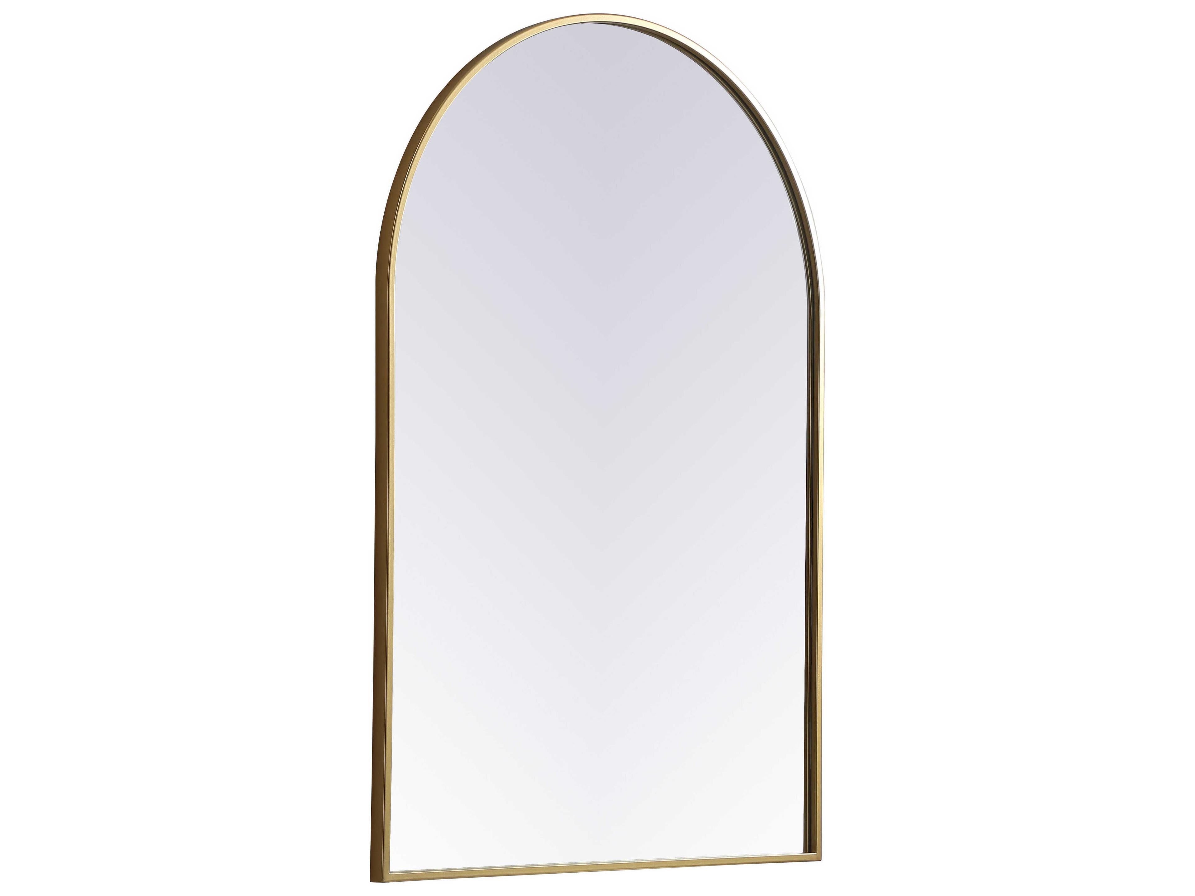 Elegant Lighting Ayra Brass Arch Wall Mirror