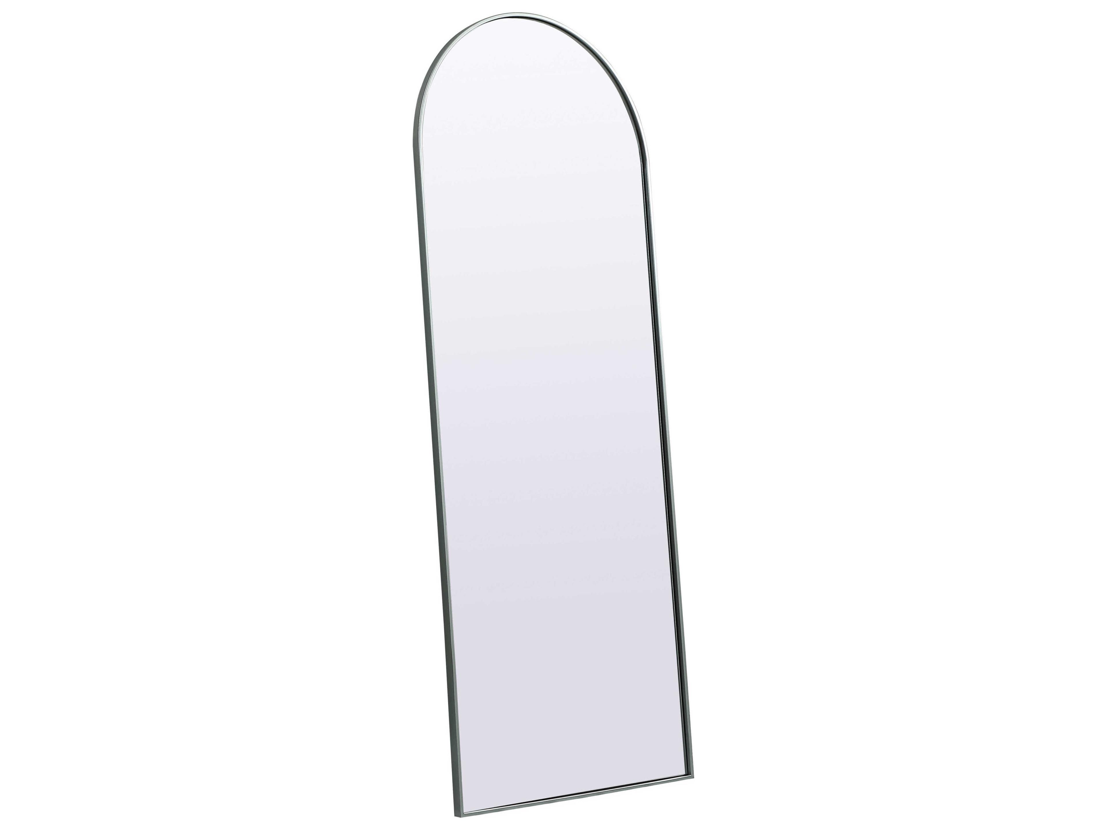 Elegant Lighting Ayra Silver Arch Floor Mirror