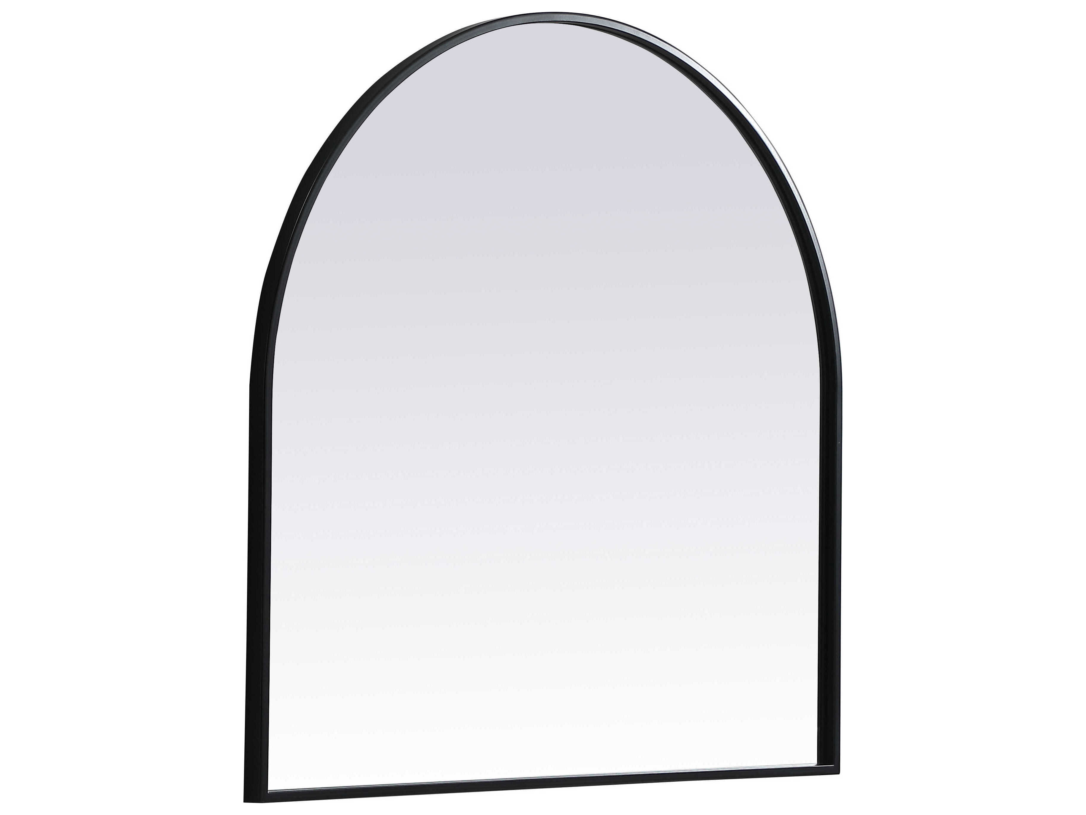 Elegant Lighting Ayra Black Arch Wall Mirror
