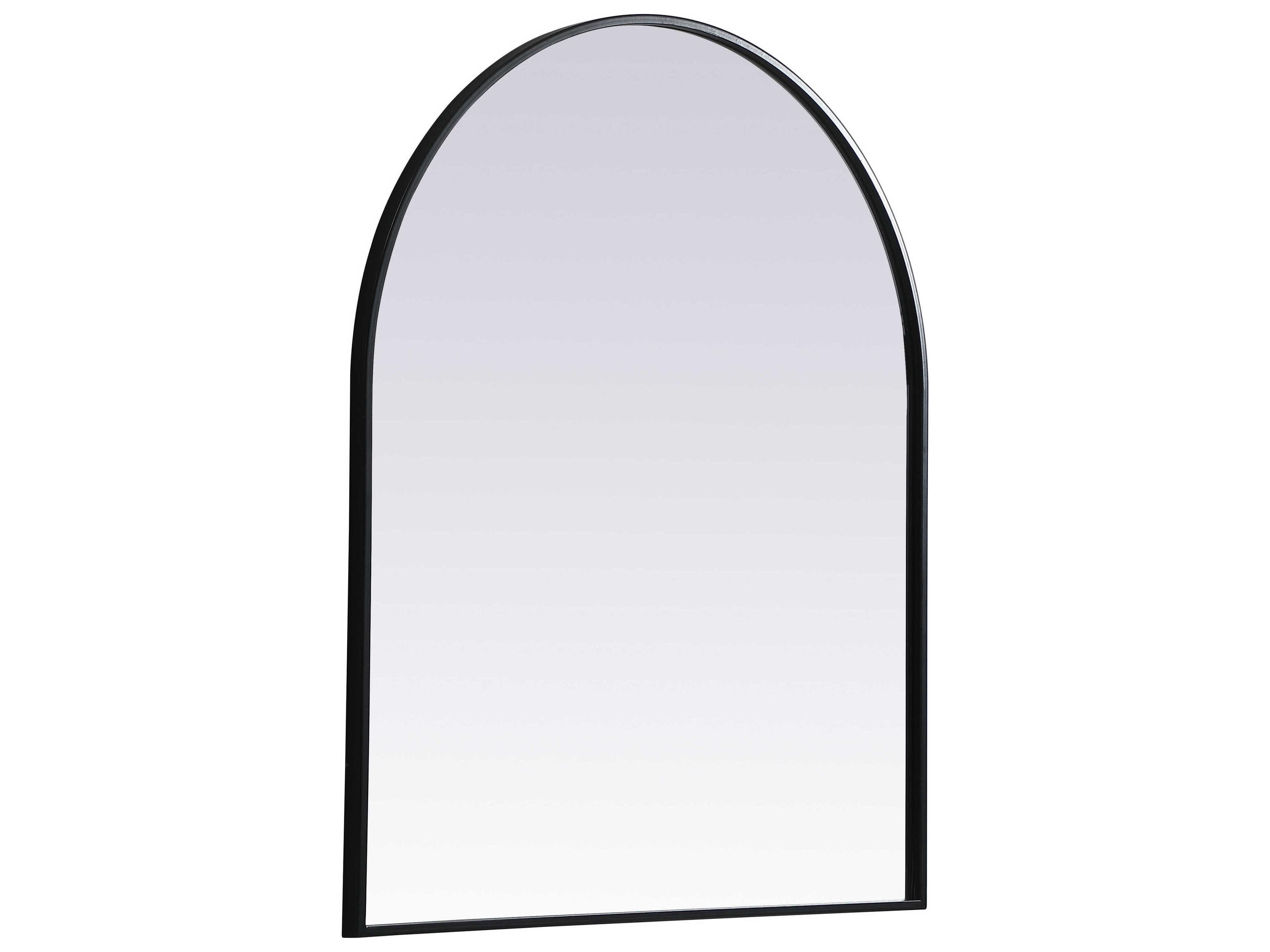Elegant Lighting Ayra Black Arch Wall Mirror