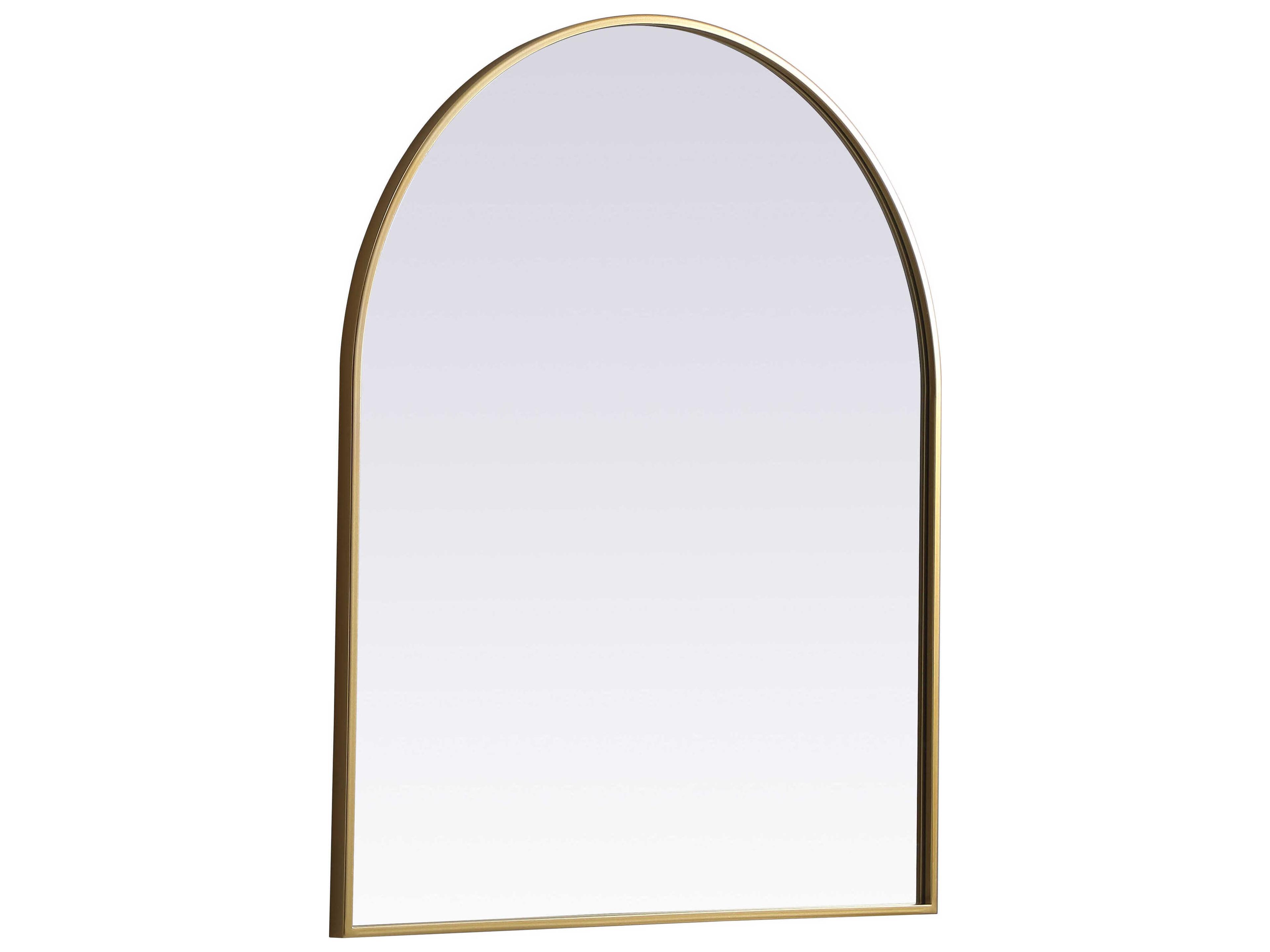 Elegant Lighting Ayra Brass Arch Wall Mirror
