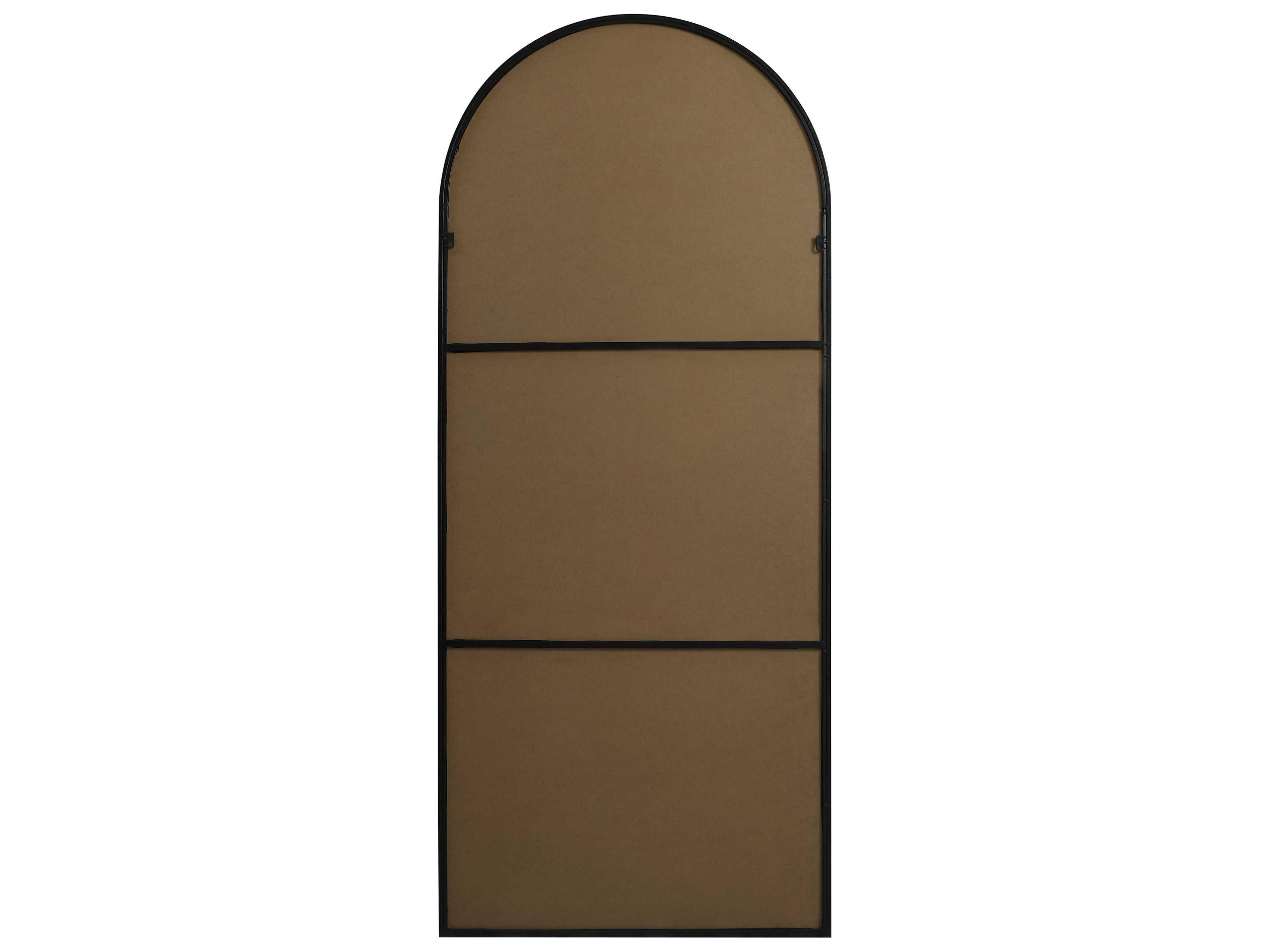 Elegant Lighting Ayra Black Arch Floor Mirror