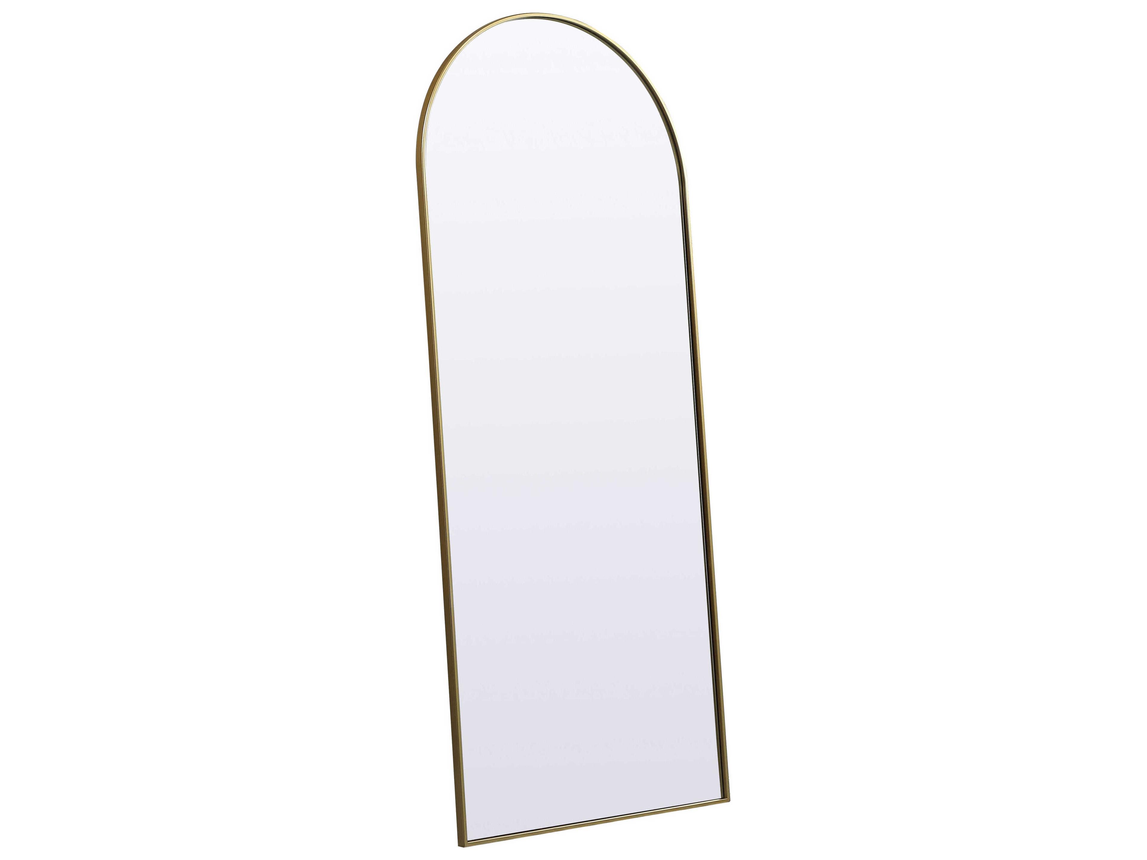 Elegant Lighting Ayra Brass Arch Floor Mirror
