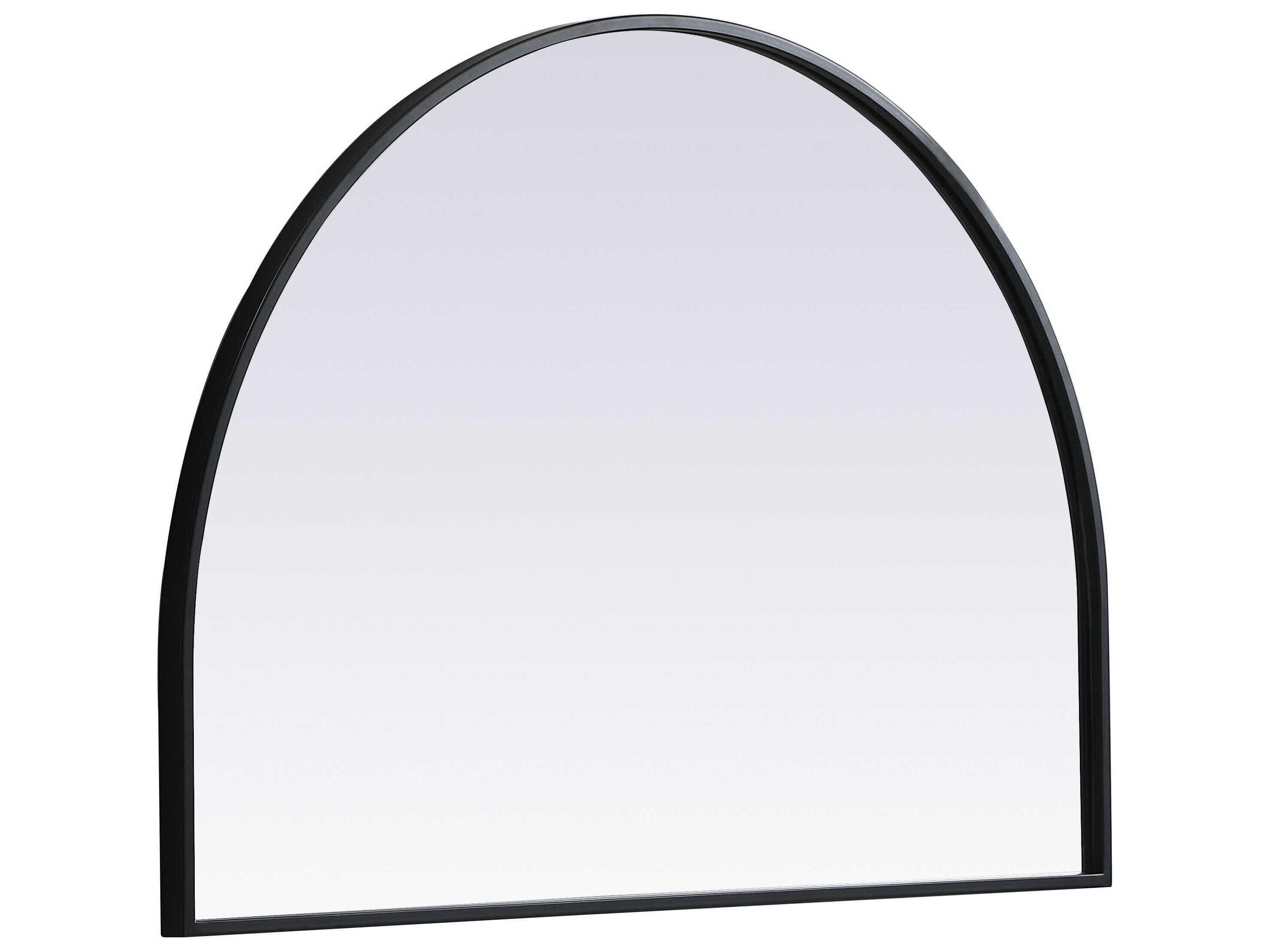 Elegant Lighting Ayra Black Arch Wall Mirror