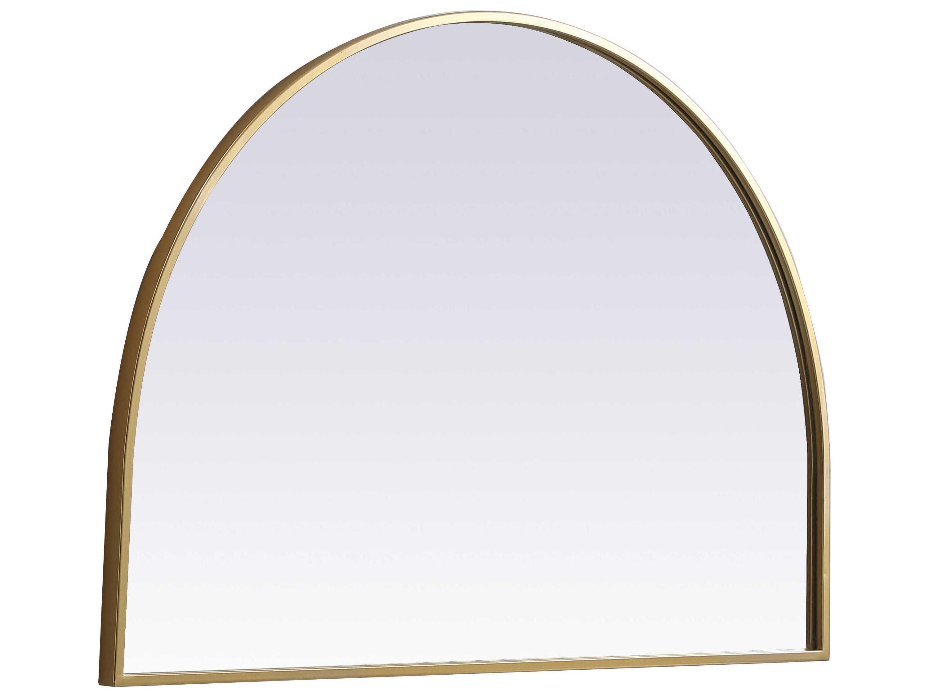 Elegant Lighting Ayra Brass Arch Wall Mirror