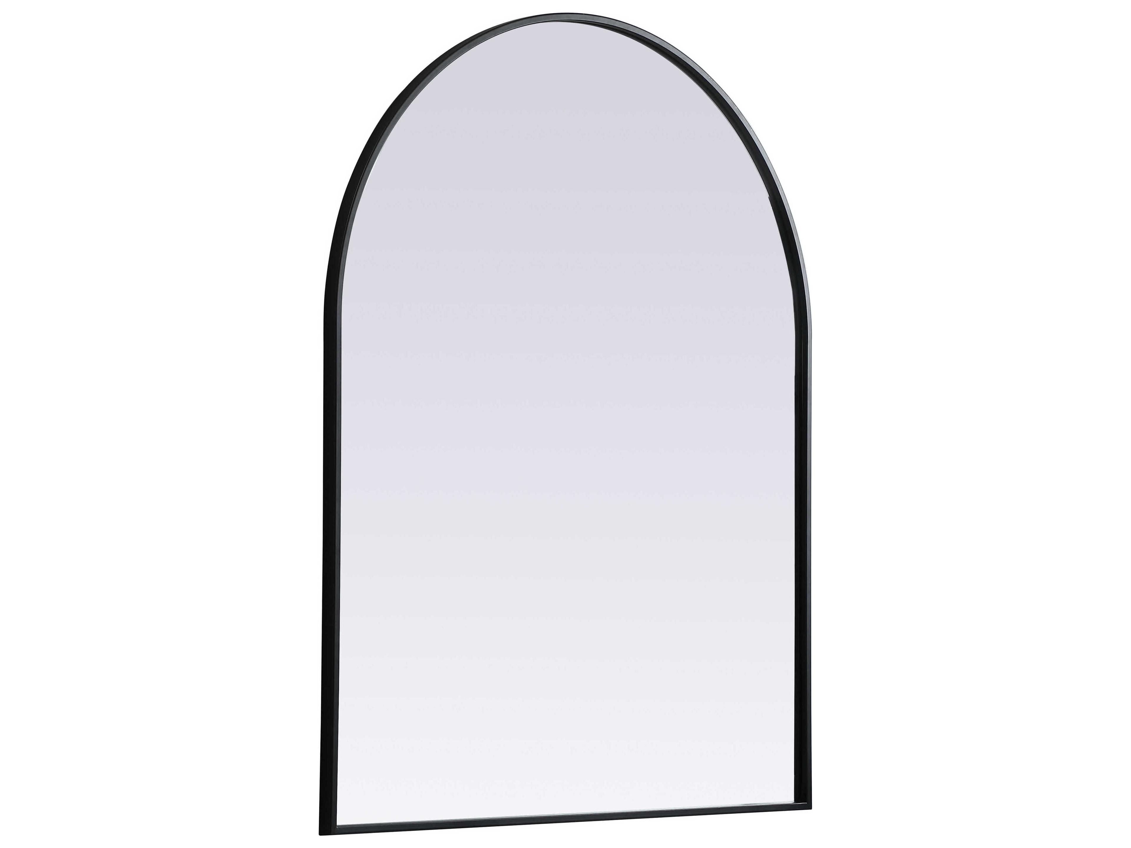 Elegant Lighting Ayra Black Arch Wall Mirror