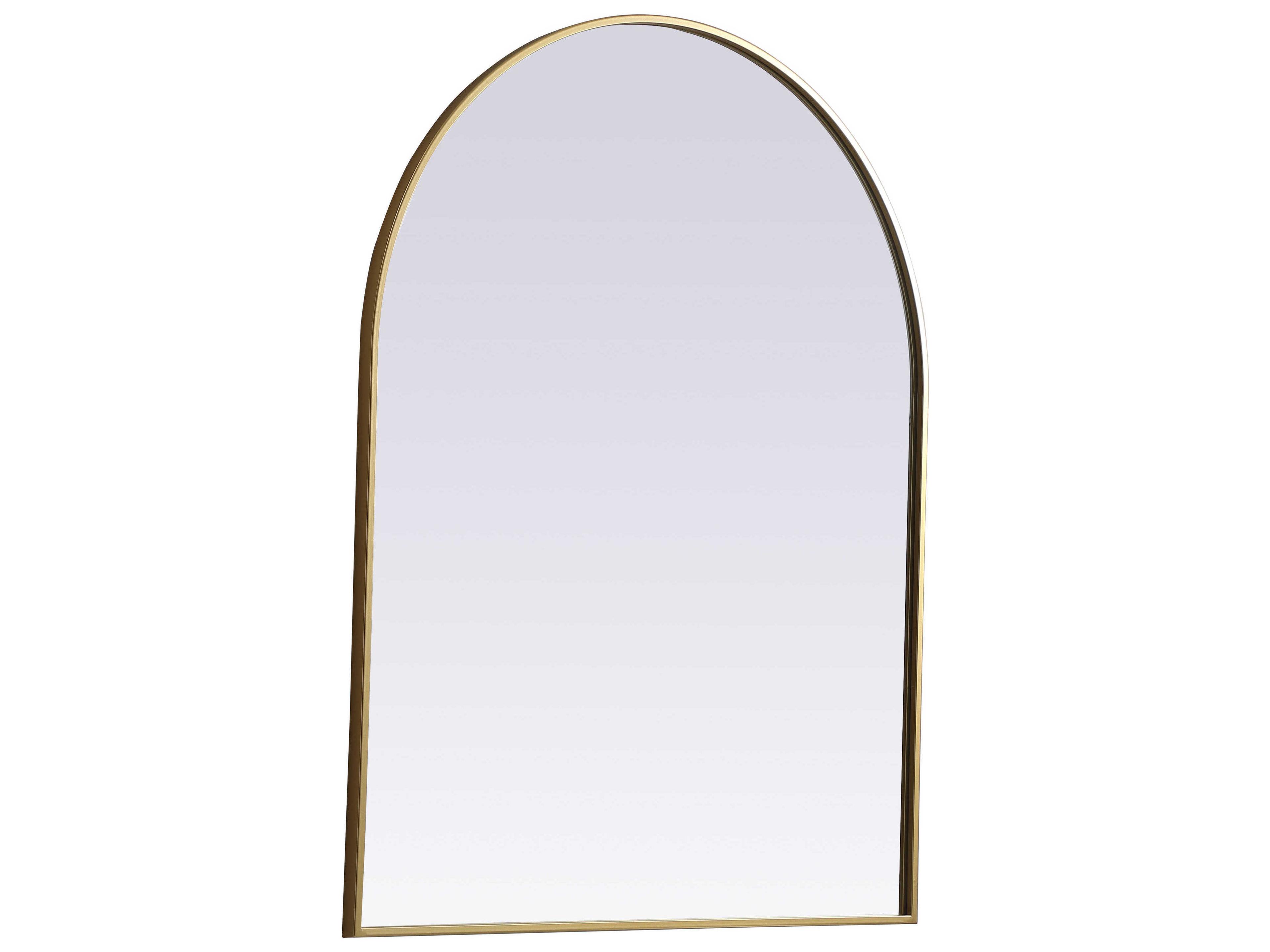 Elegant Lighting Ayra Brass Arch Wall Mirror