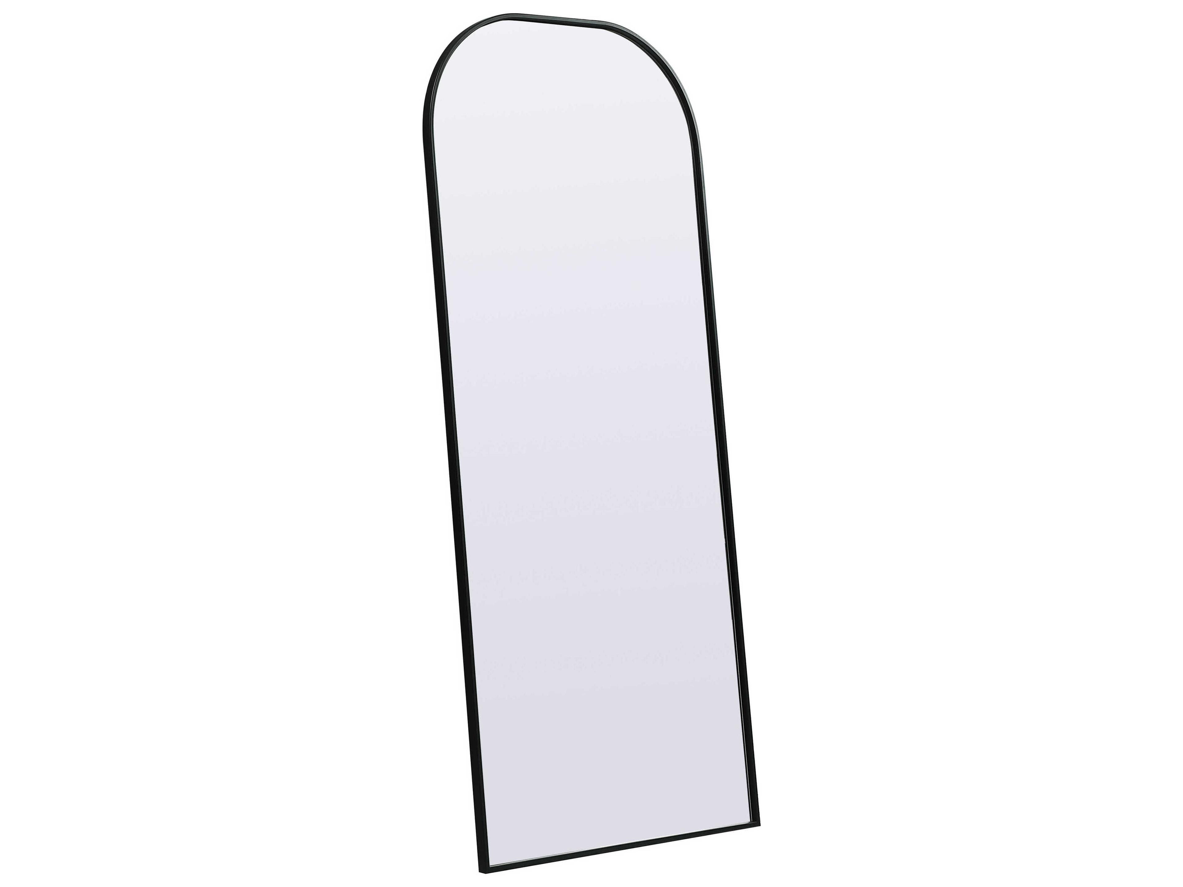 Elegant Lighting Blaire Black Arch Floor Mirror