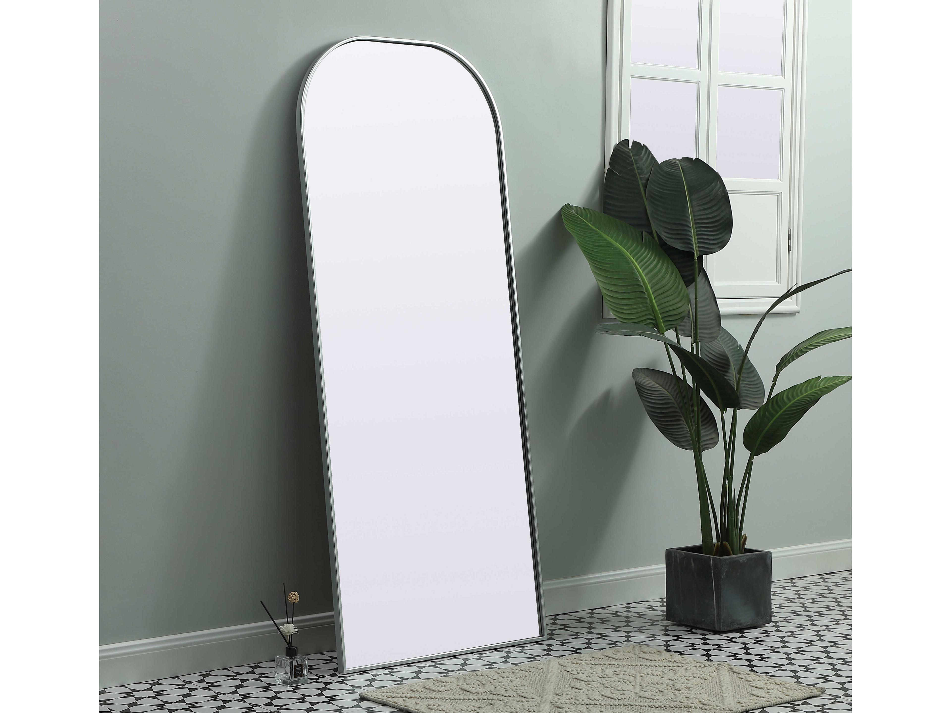 Elegant Lighting Blaire Silver Arch Floor Mirror