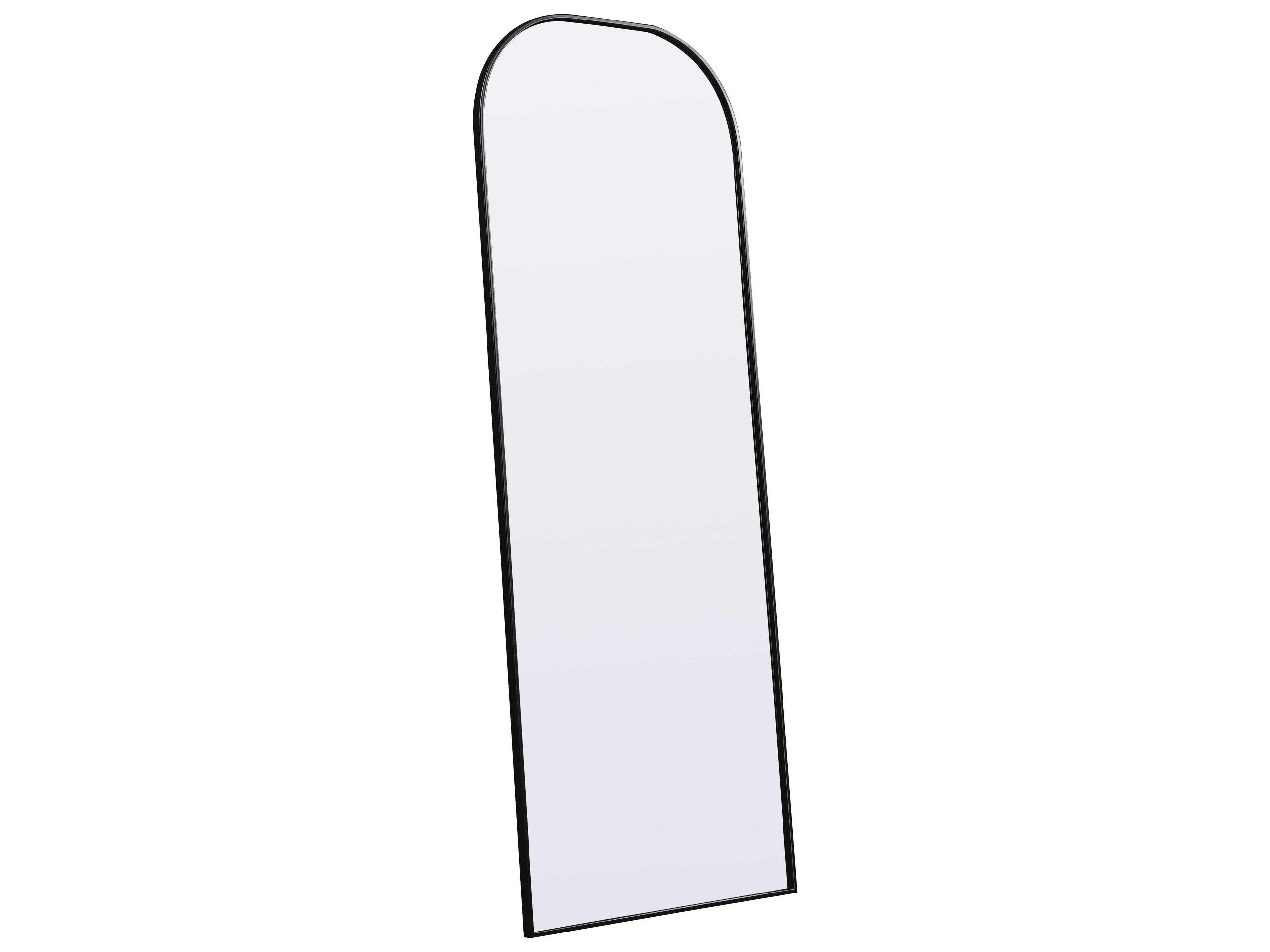 Elegant Lighting Blaire Black Arch Floor Mirror