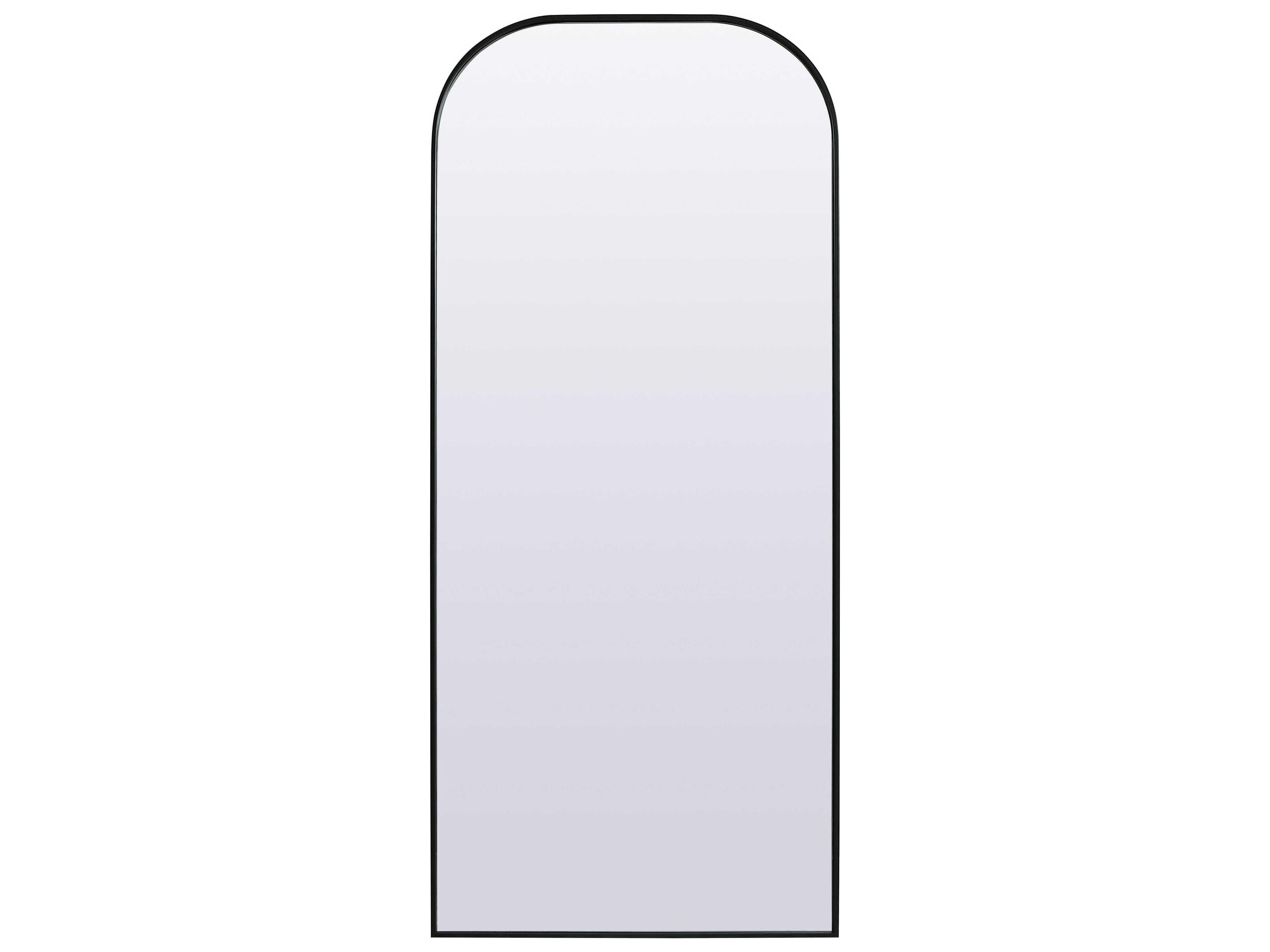 Elegant Lighting Blaire Black Arch Floor Mirror